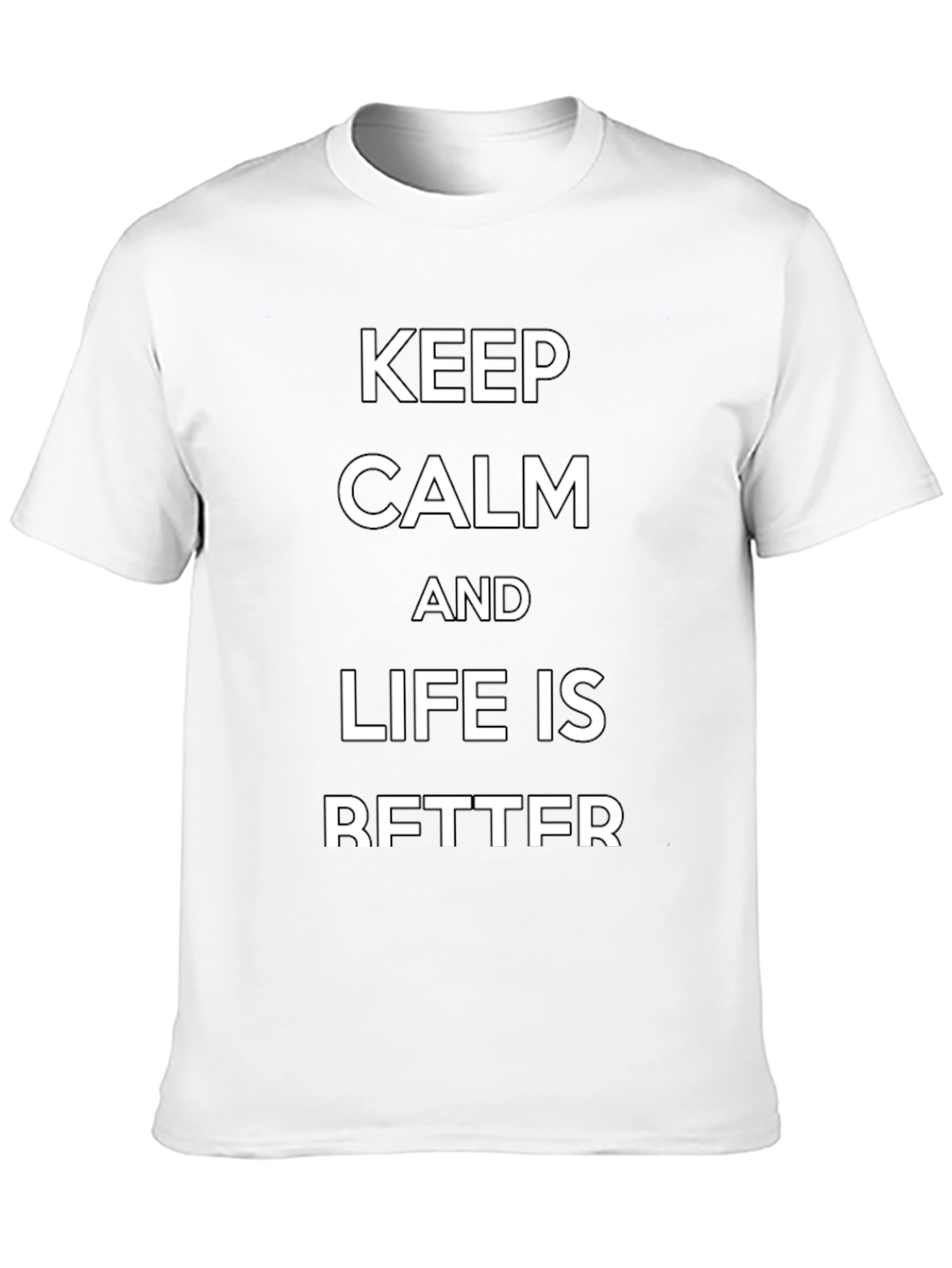 Black Keep Calm Funny Graphic Tee view 10