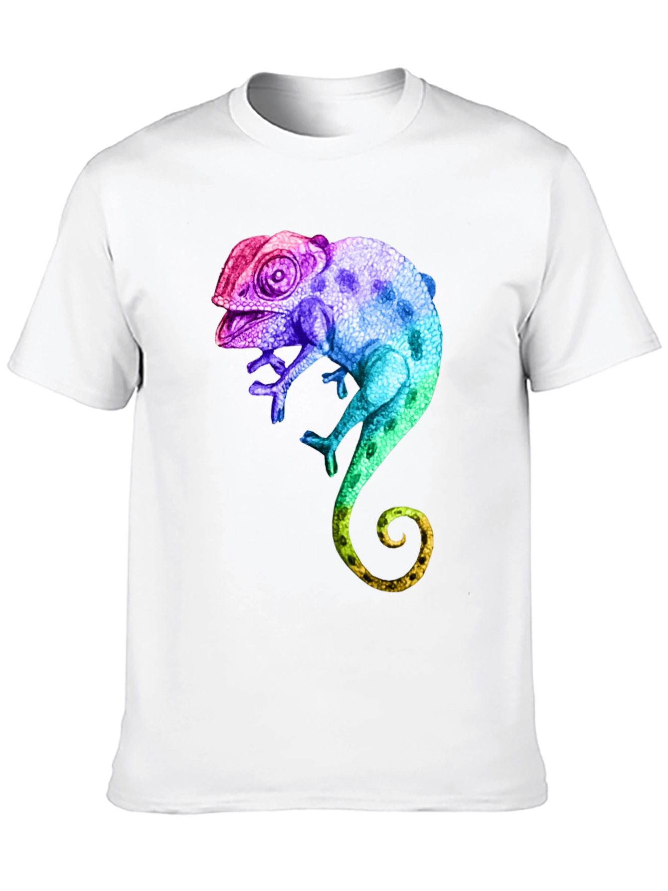 Black Rainbow Chameleon Graphic T-Shirt view 10