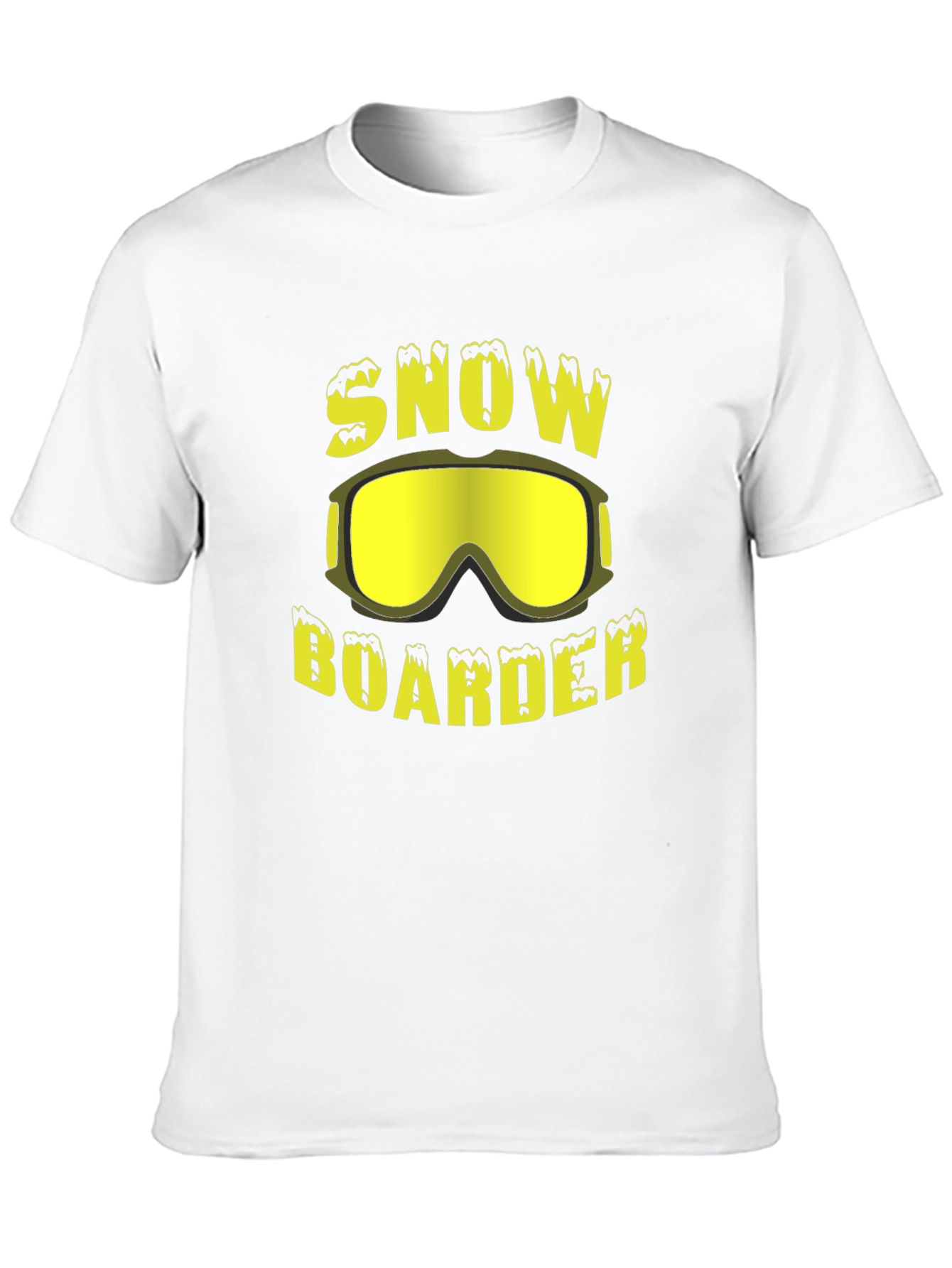 Black Snowboarder Graphic Tee - Black Cotton T-Shirt view 10