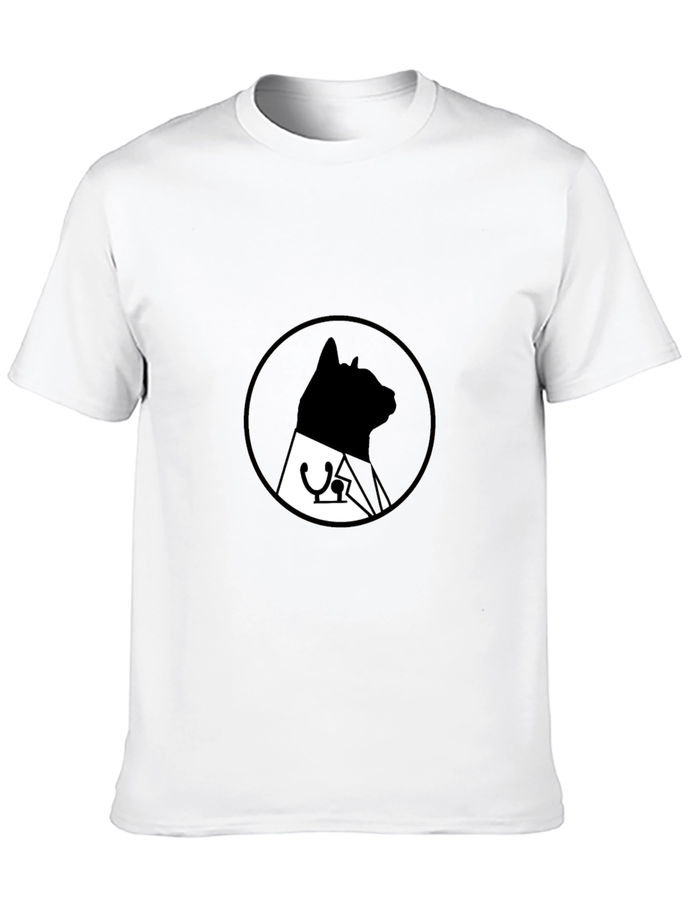 Black Vet Cat Black T-Shirt - Unique Doctor Cat Design view 10