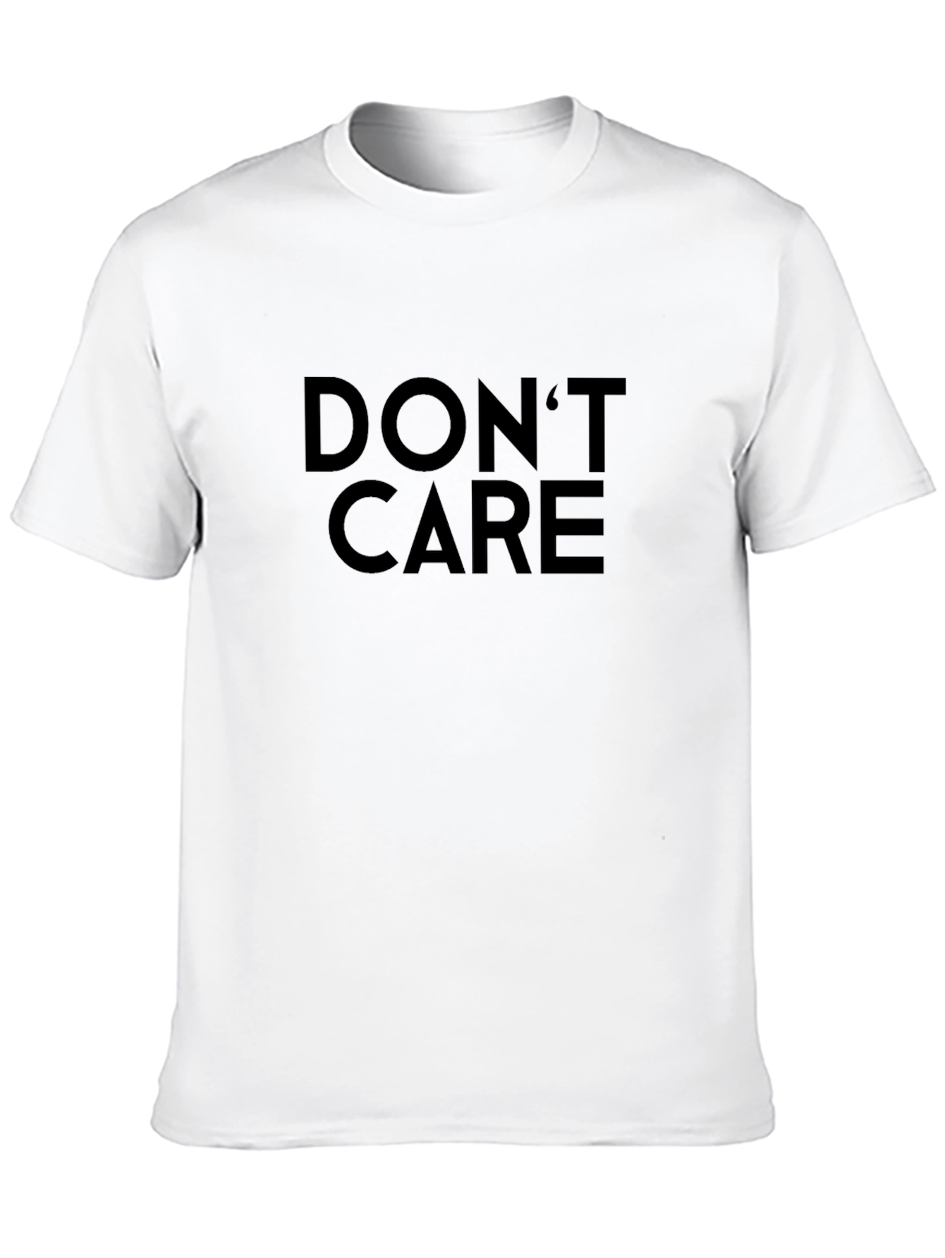 Black Don't Care Black T-Shirt, Casual Wear view 10