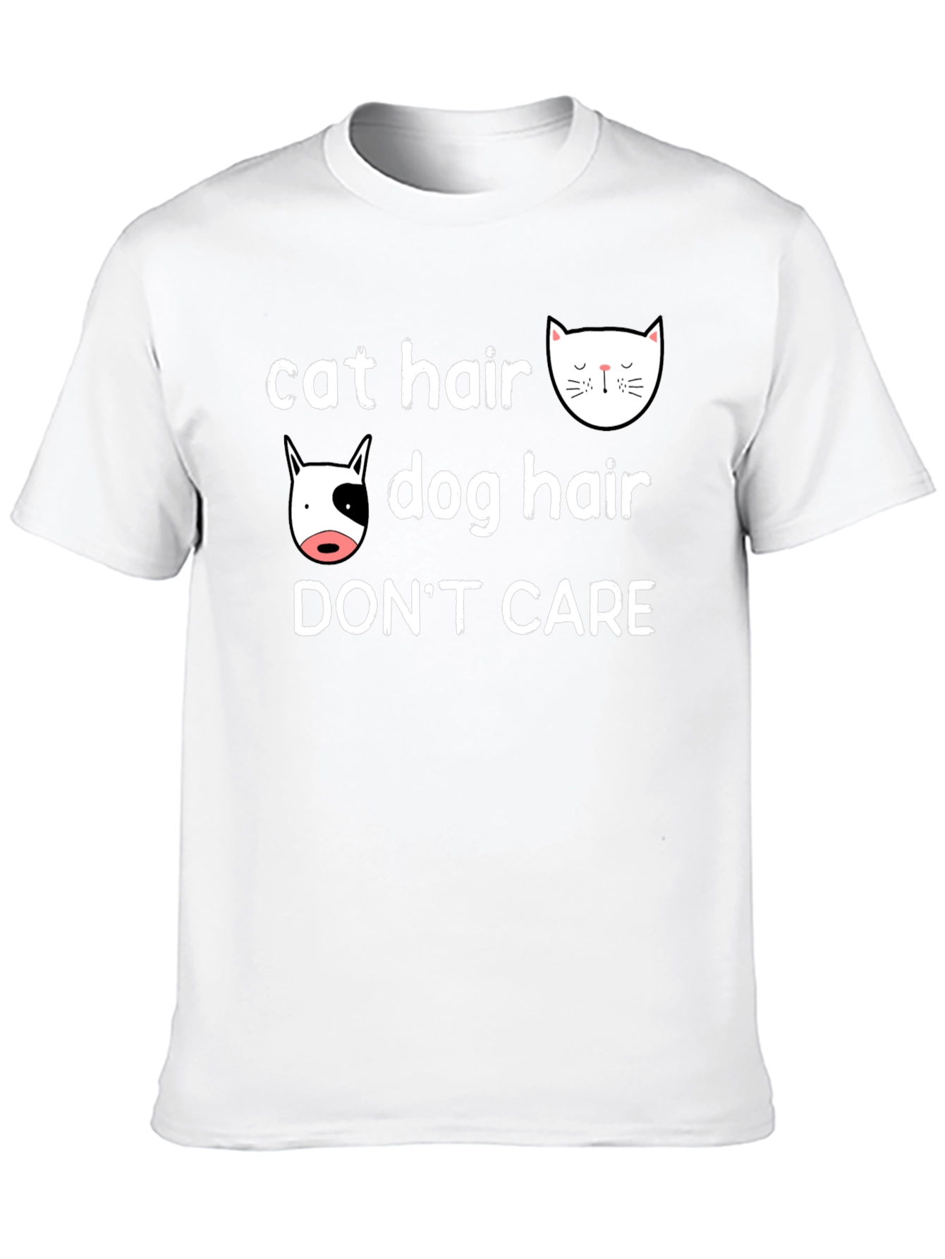 Black Cat & Dog Hair, Don't Care T-Shirt view 10