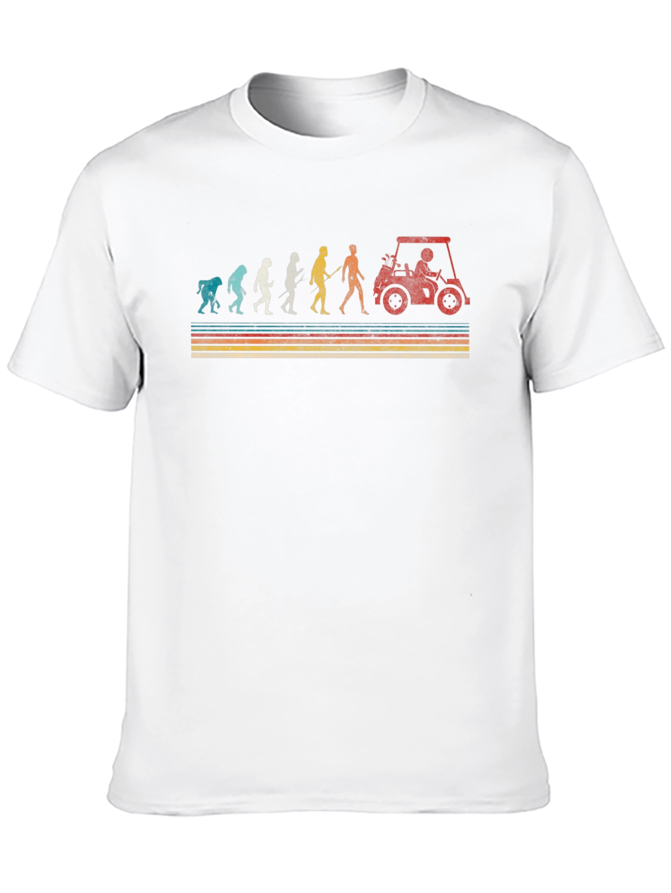 Black Golf Evolution T-Shirt - Humorous Golfer Tee view 10