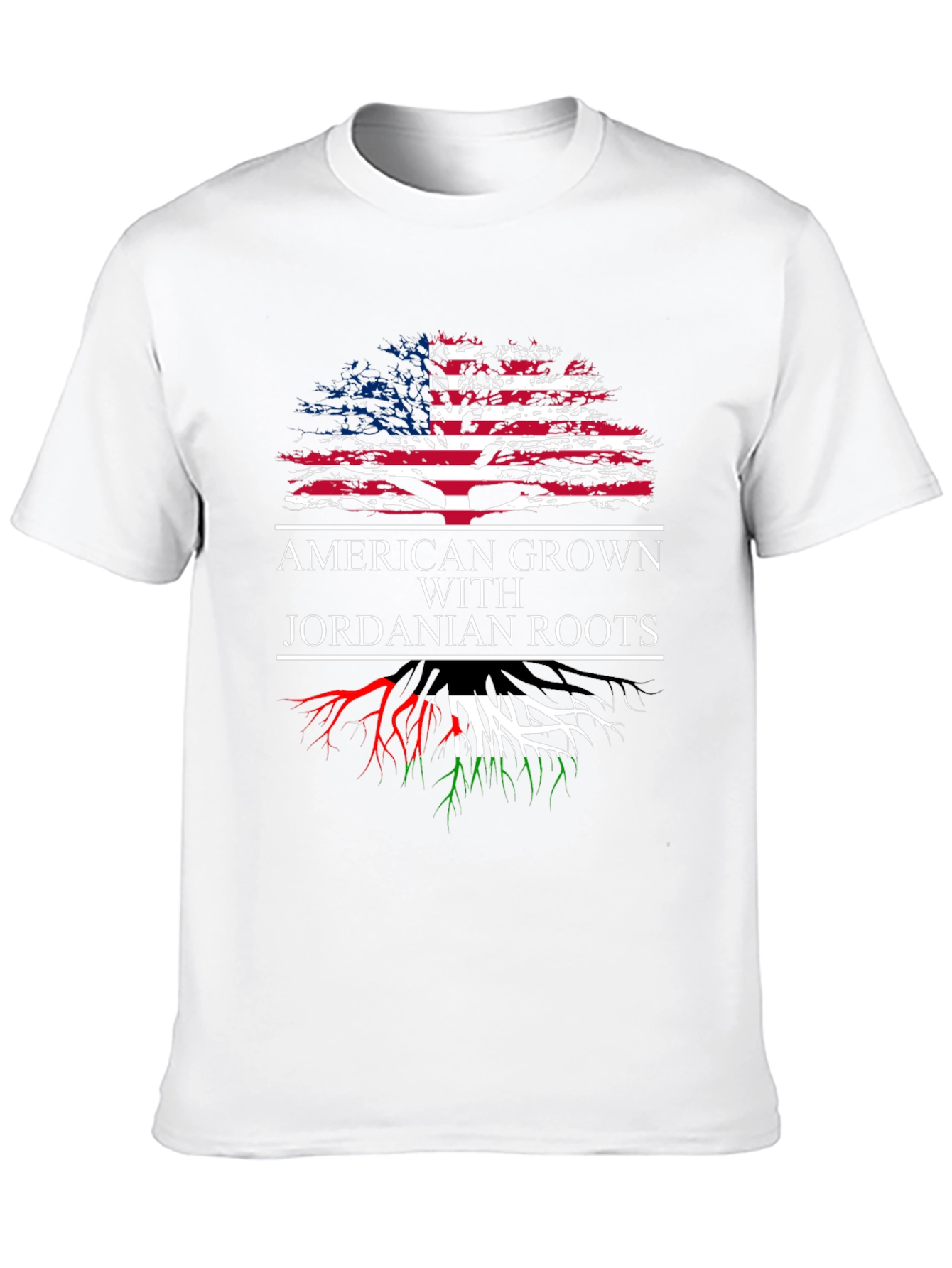 Black American Grown with Jordanian Roots T-Shirt view 10