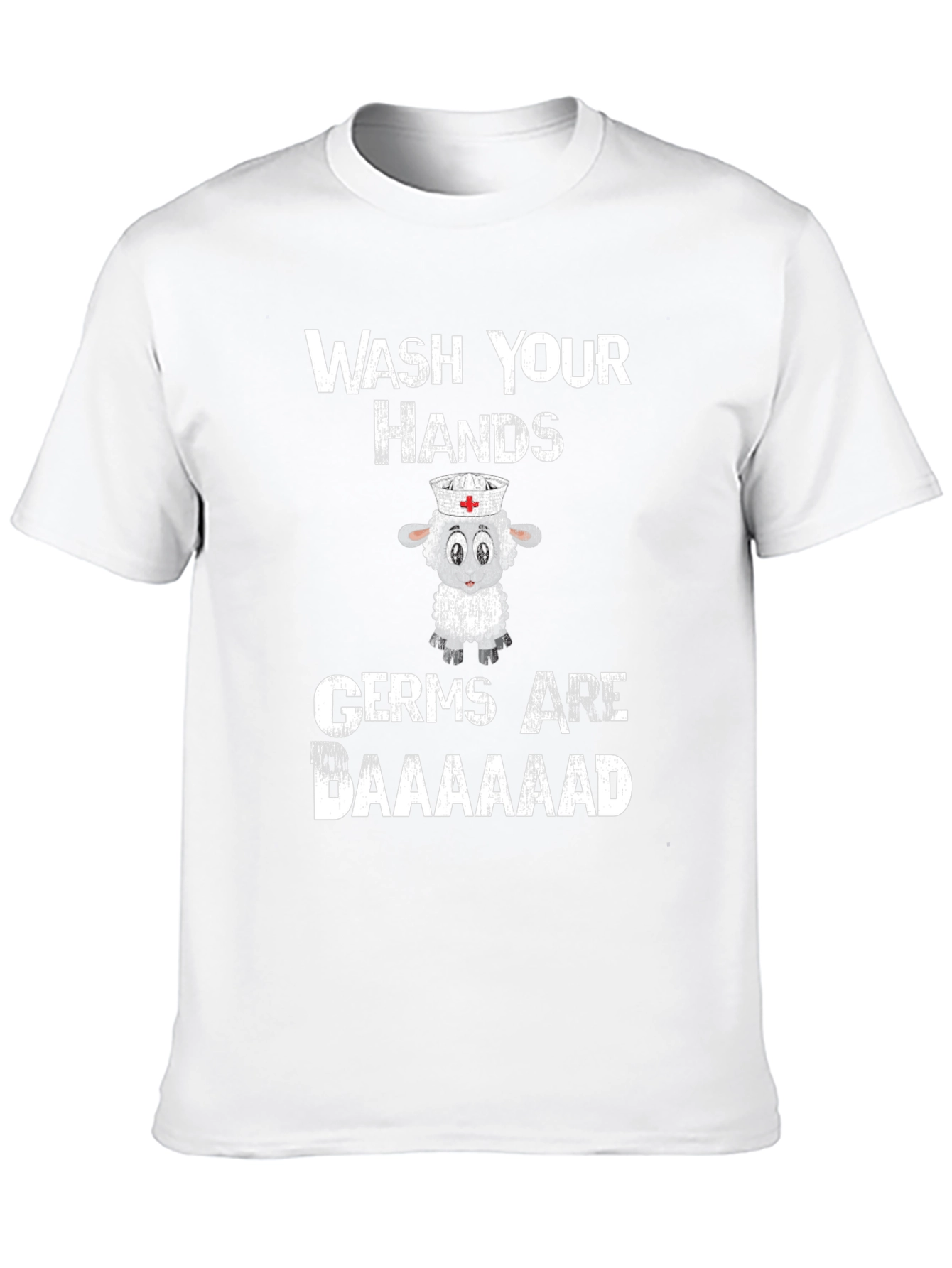 Black Wash Your Hands Nurse Sheep Graphic Tee view 10