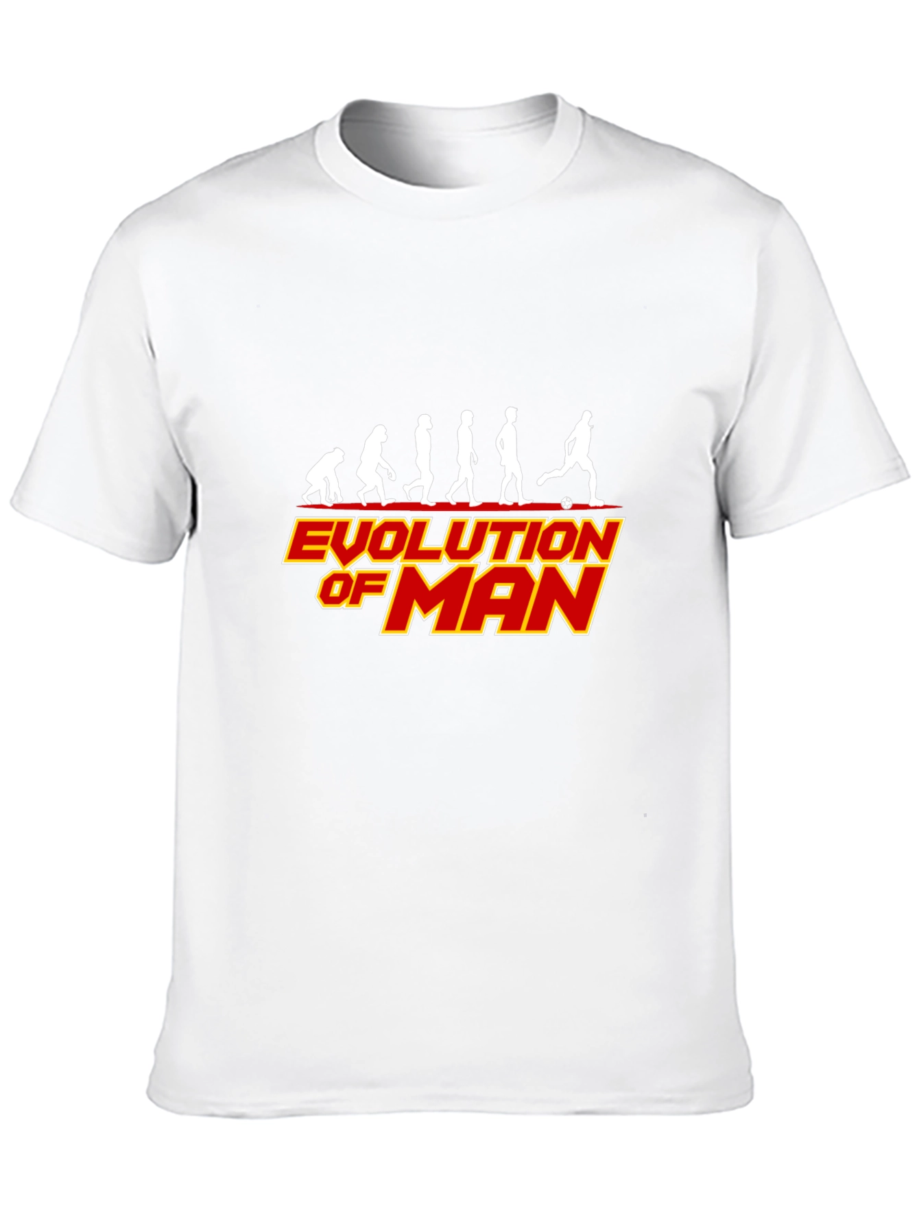 Black Evolution of Man Soccer Black T-Shirt view 10