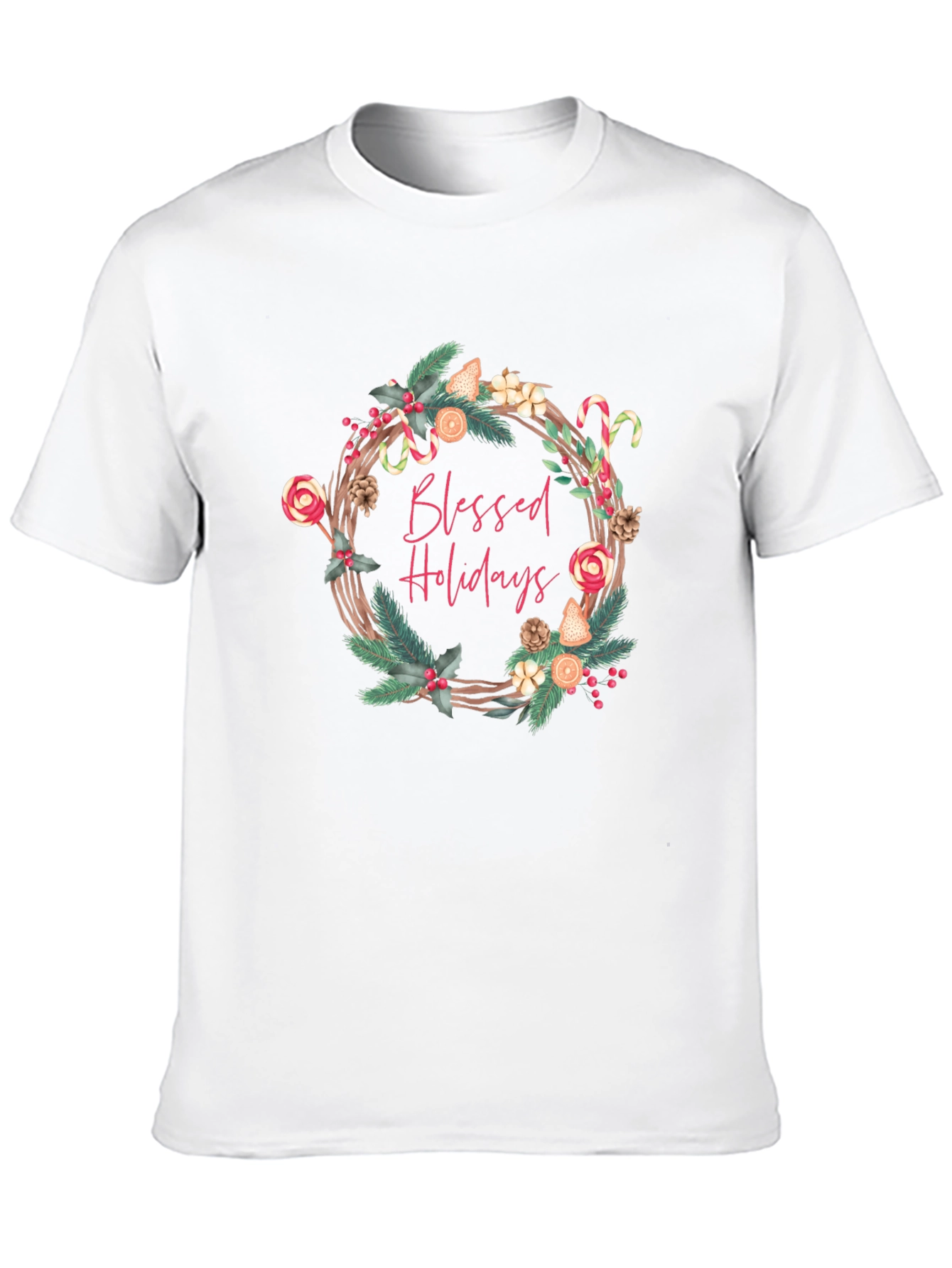 Blessed Holidays Graphic Tee - Festive Christmas T-Shirt - 10