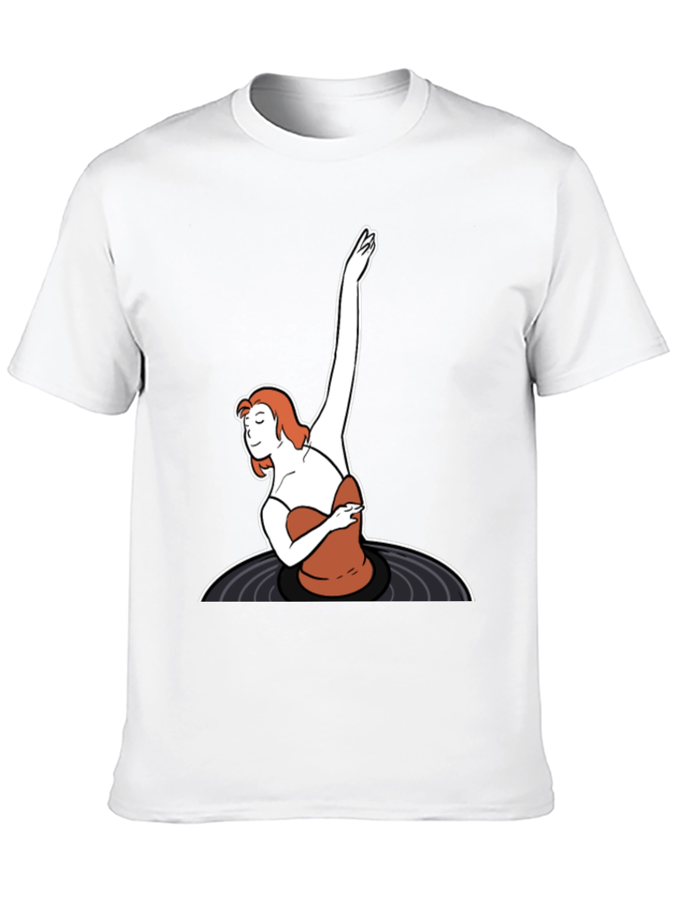 Black Retro Vinyl Dancer Graphic Tee - Black view 10