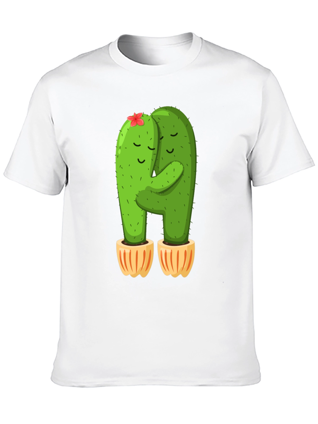 Black Cactus Hug T-Shirt - Cute and Comfy! view 10