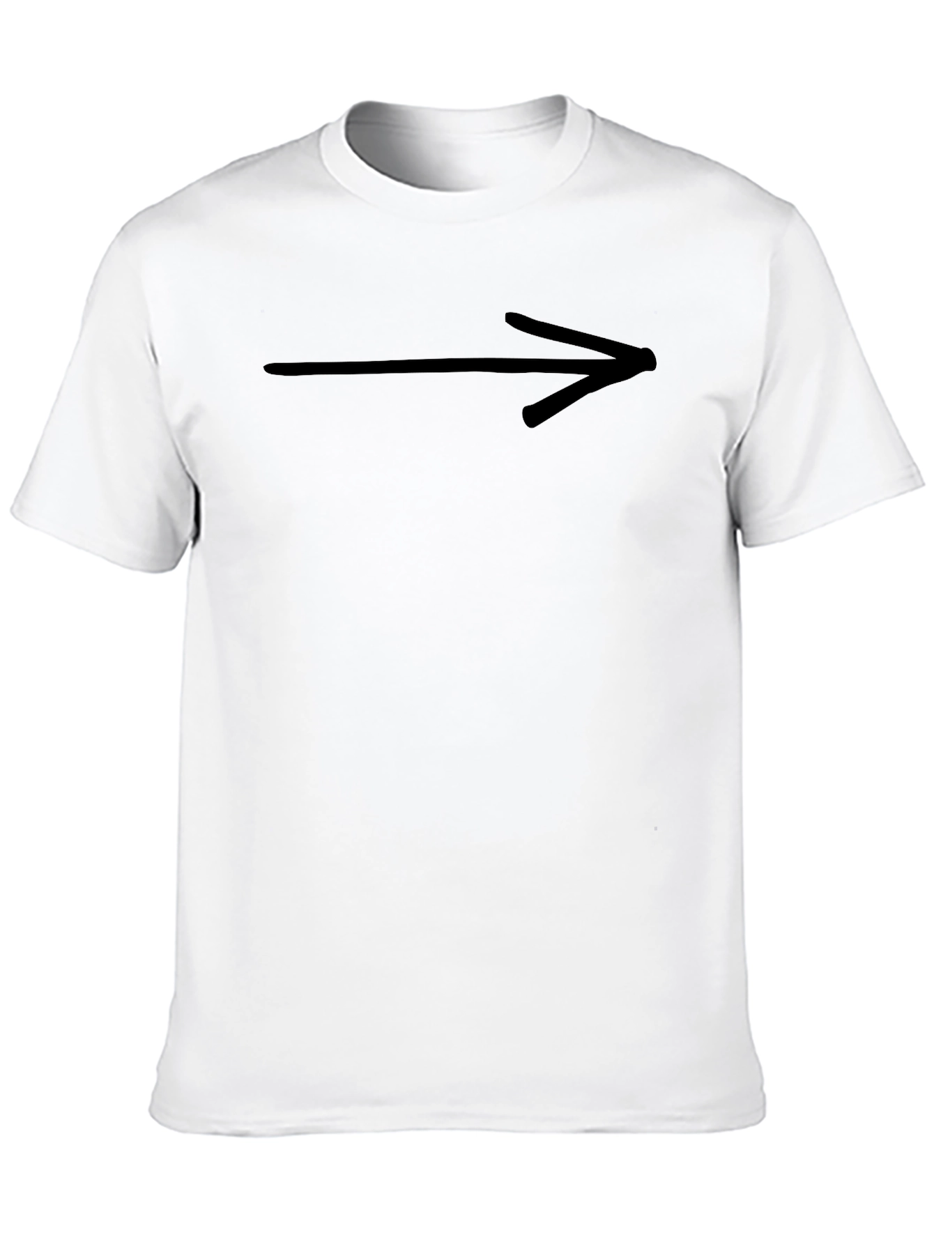 Black Black T-Shirt with Arrow Graphic Print view 10