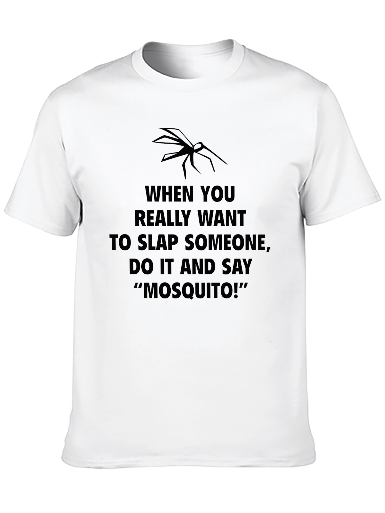 Black Mosquito Slap Funny Sarcastic Novelty Graphic T-Shirt view 10