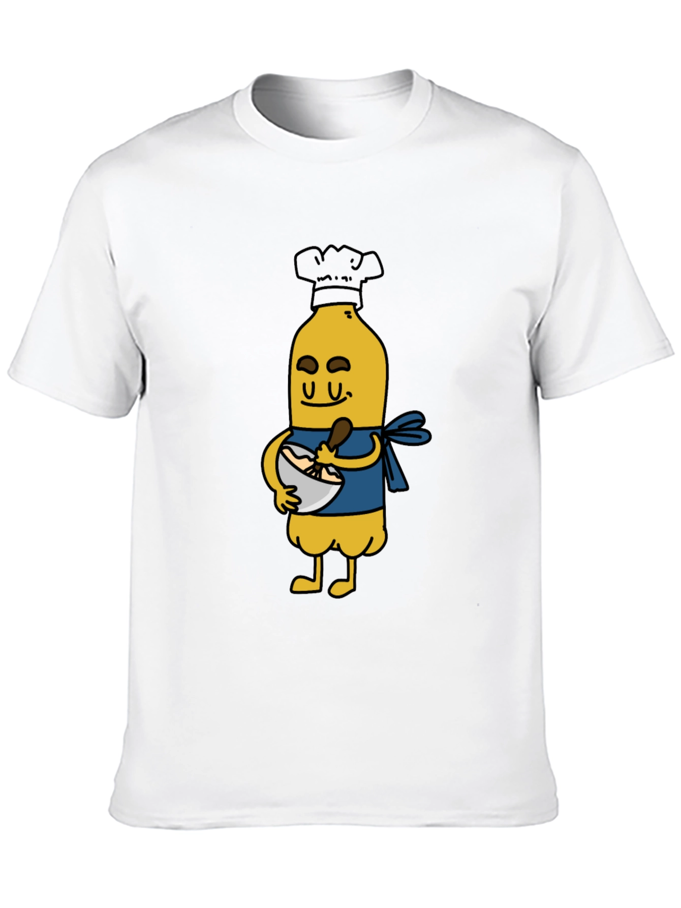 Black Chef Banana Cartoon Black T-Shirt view 10