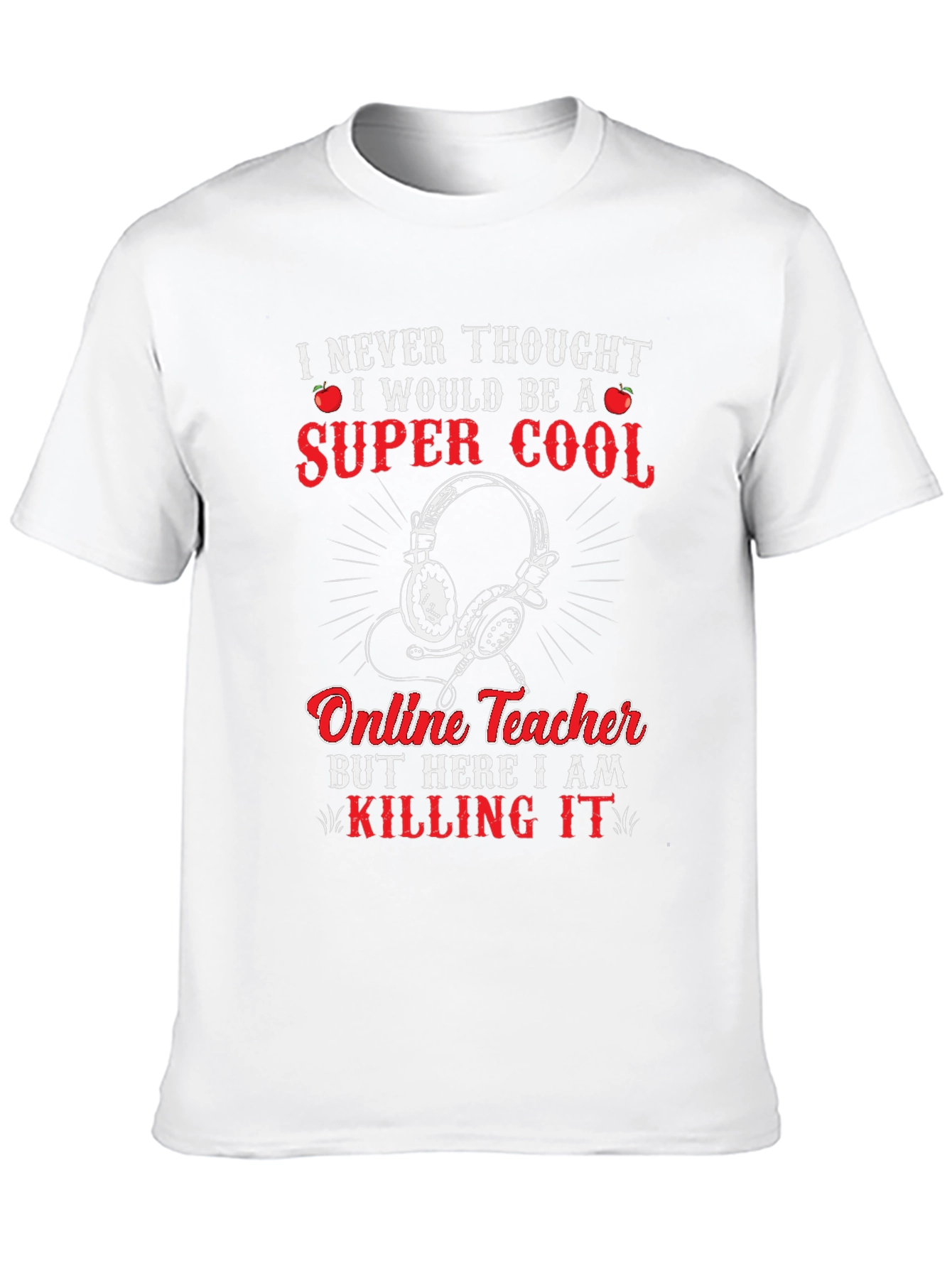 Black Super Cool Online Teacher Graphic T-Shirt view 10