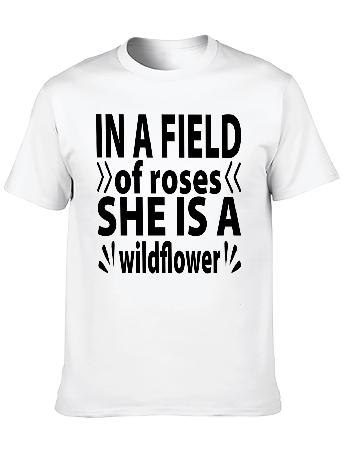 Black Wildflower Graphic Tee - Soft Cotton Blend view 10
