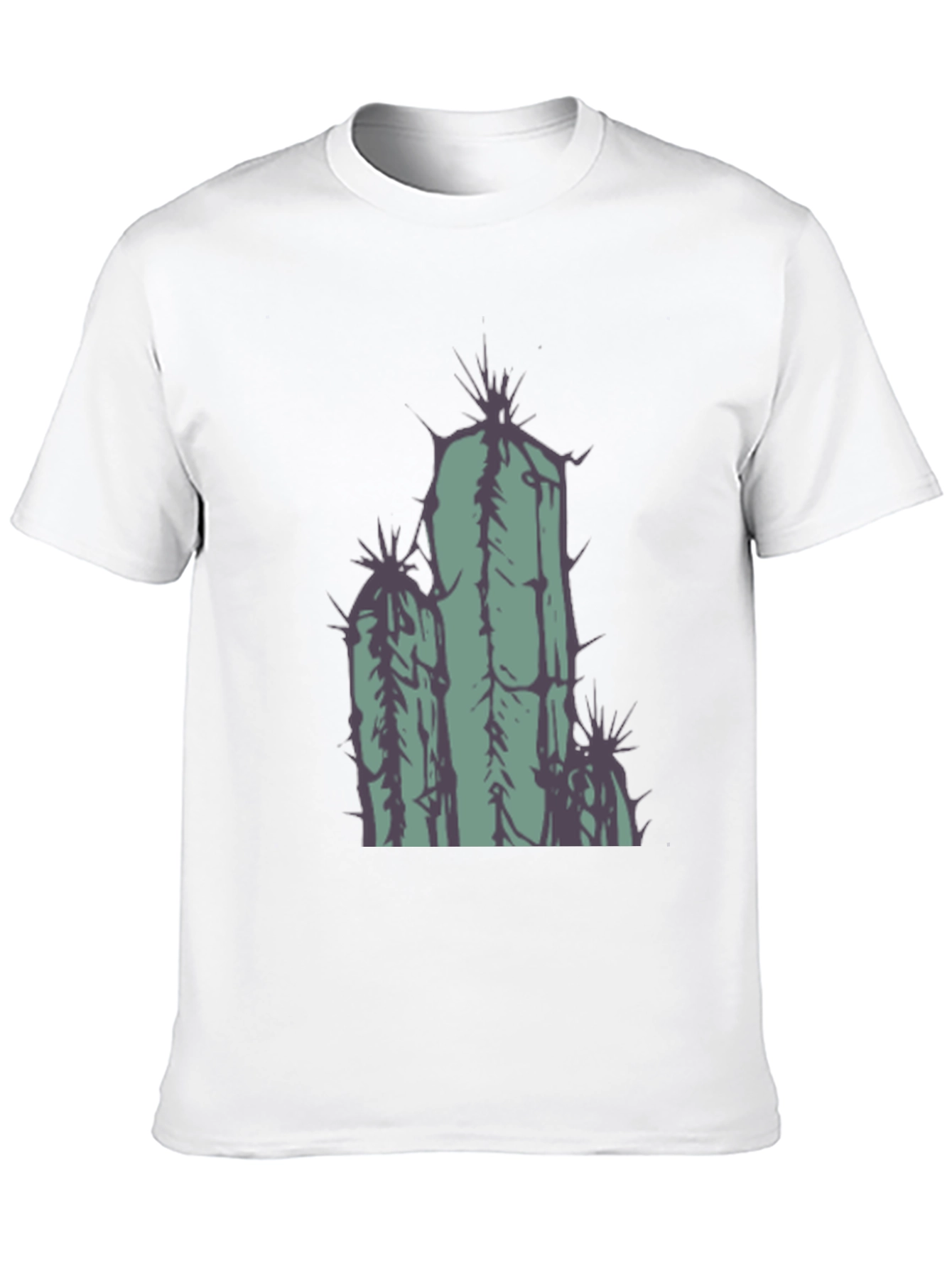 Black Cactus Graphic Tee - Black Cotton T-Shirt view 10