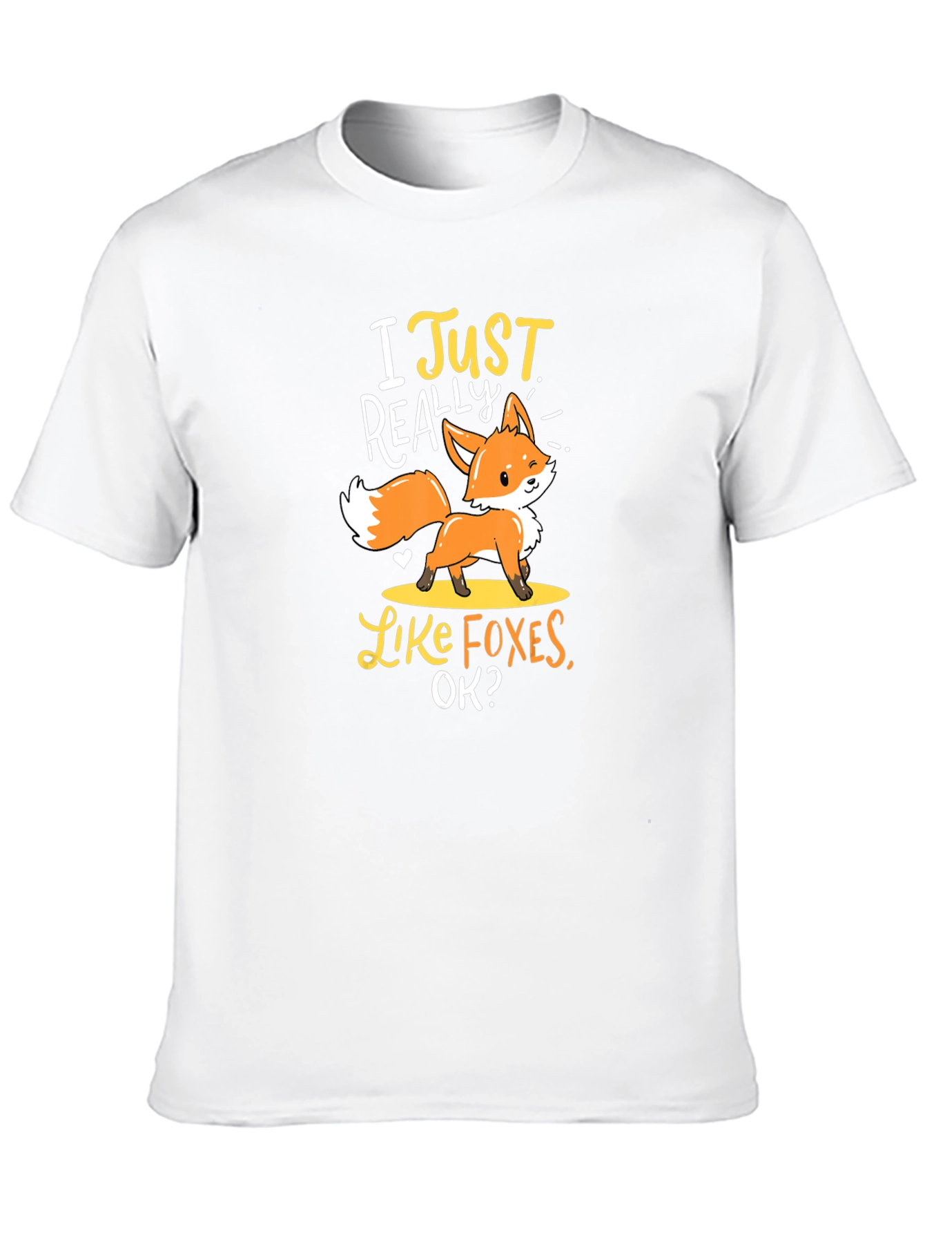 Black I Just Really Like Foxes T-Shirt, Cute Animal Tee view 10