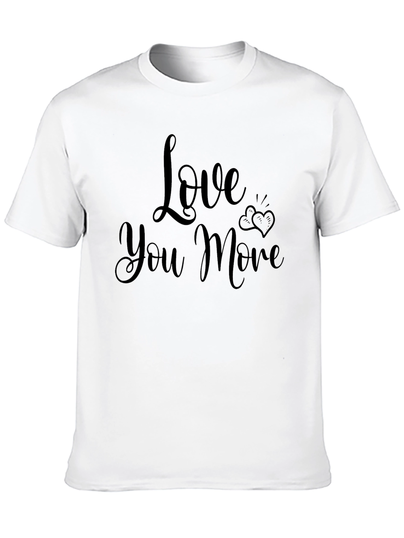 Black Love You More Black Graphic Tee view 10