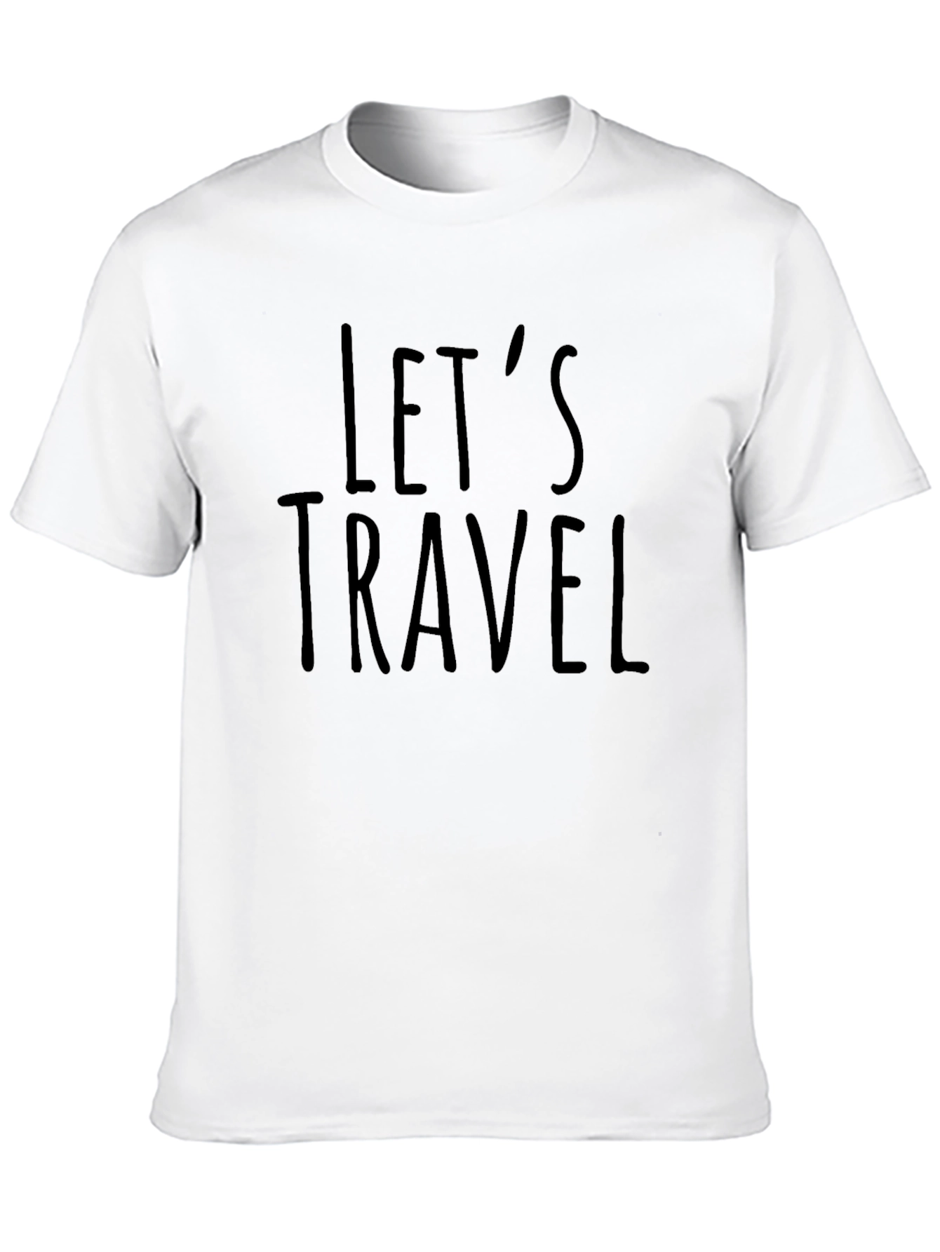 Black Let's Travel Graphic T-Shirt - Black Unisex Tee view 10