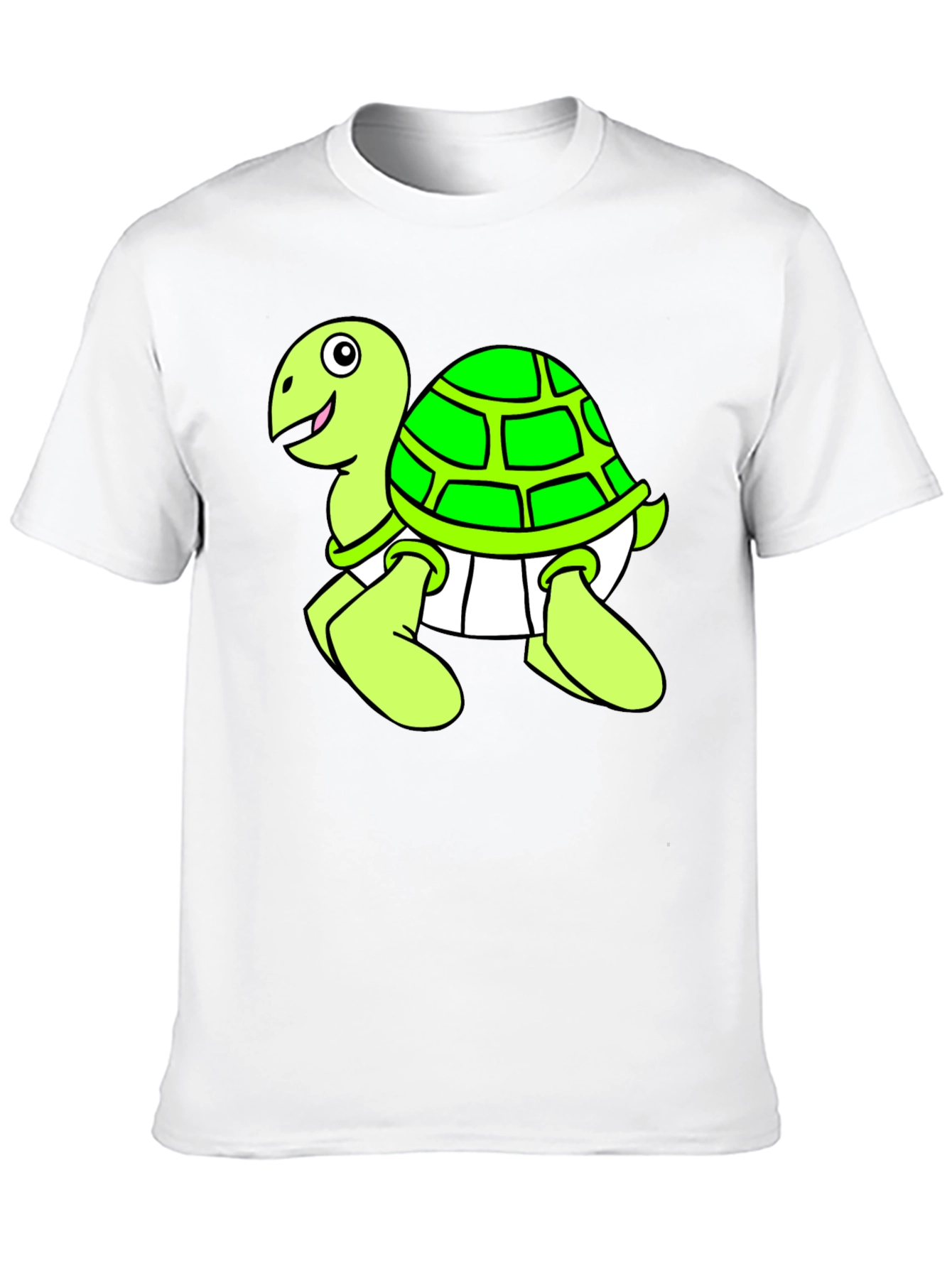Black Cartoon Turtle Graphic Black T-Shirt view 10