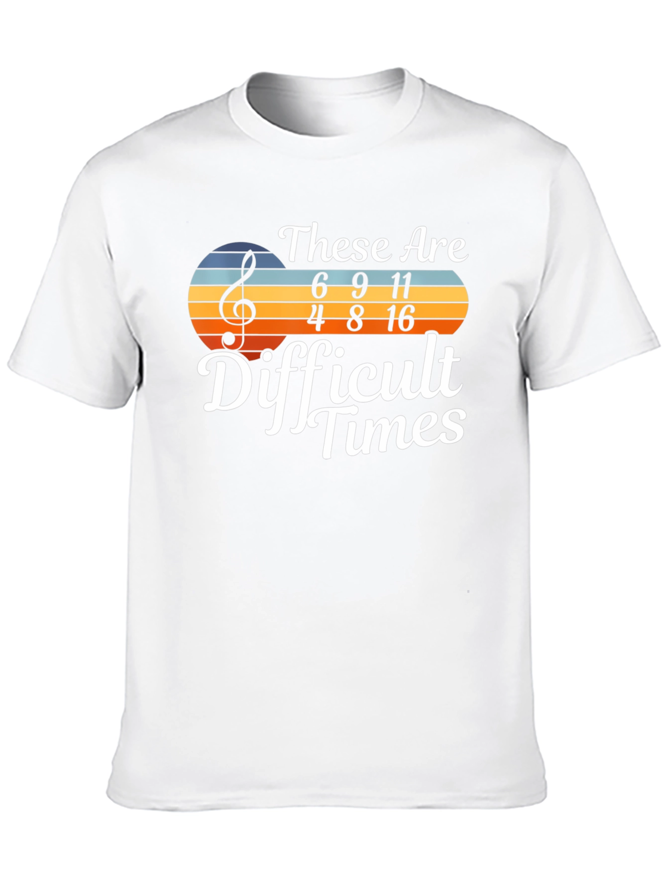 Black Difficult Times Music T-Shirt view 10