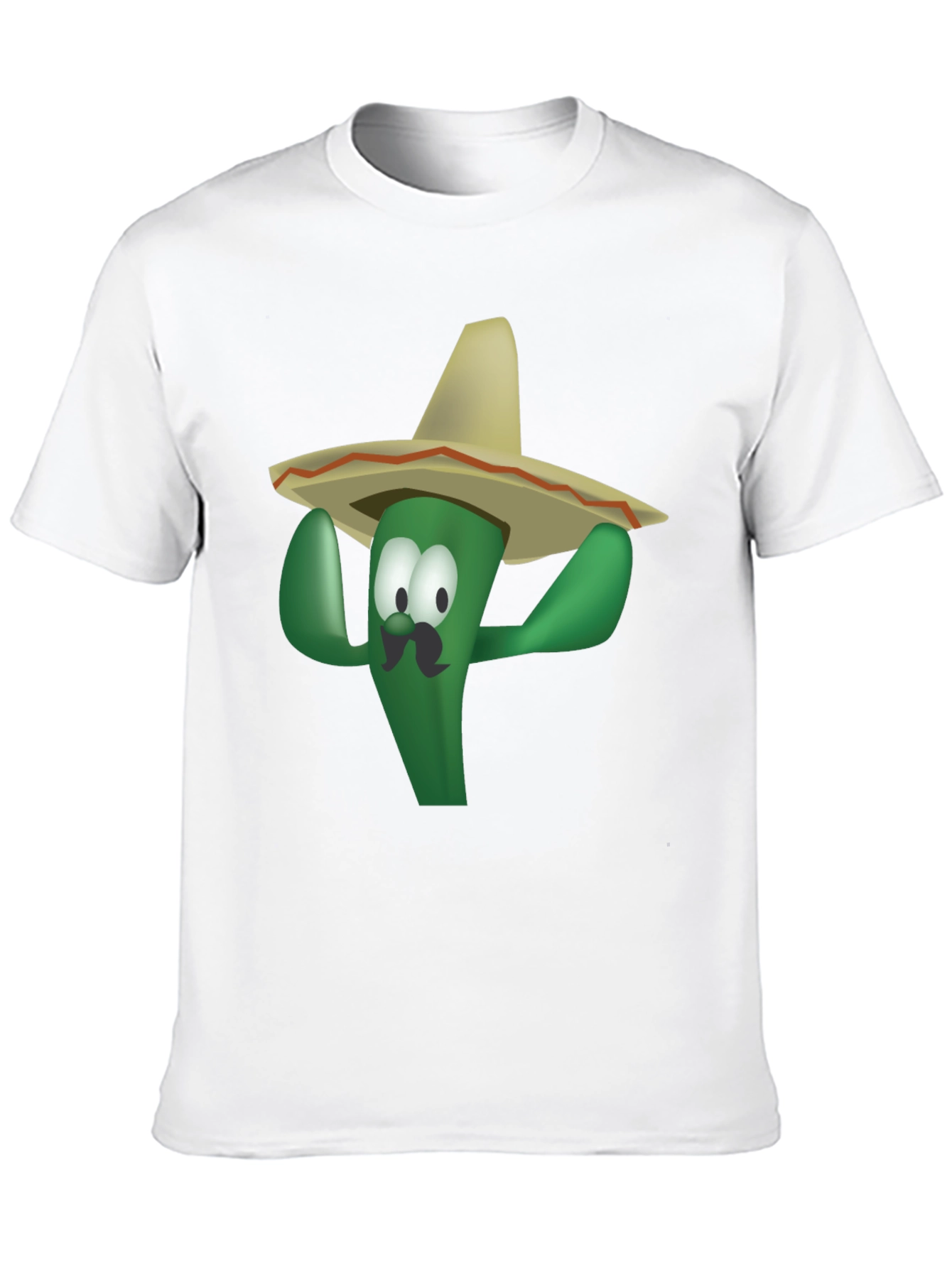 Black Cactus with Sombrero T-Shirt view 10