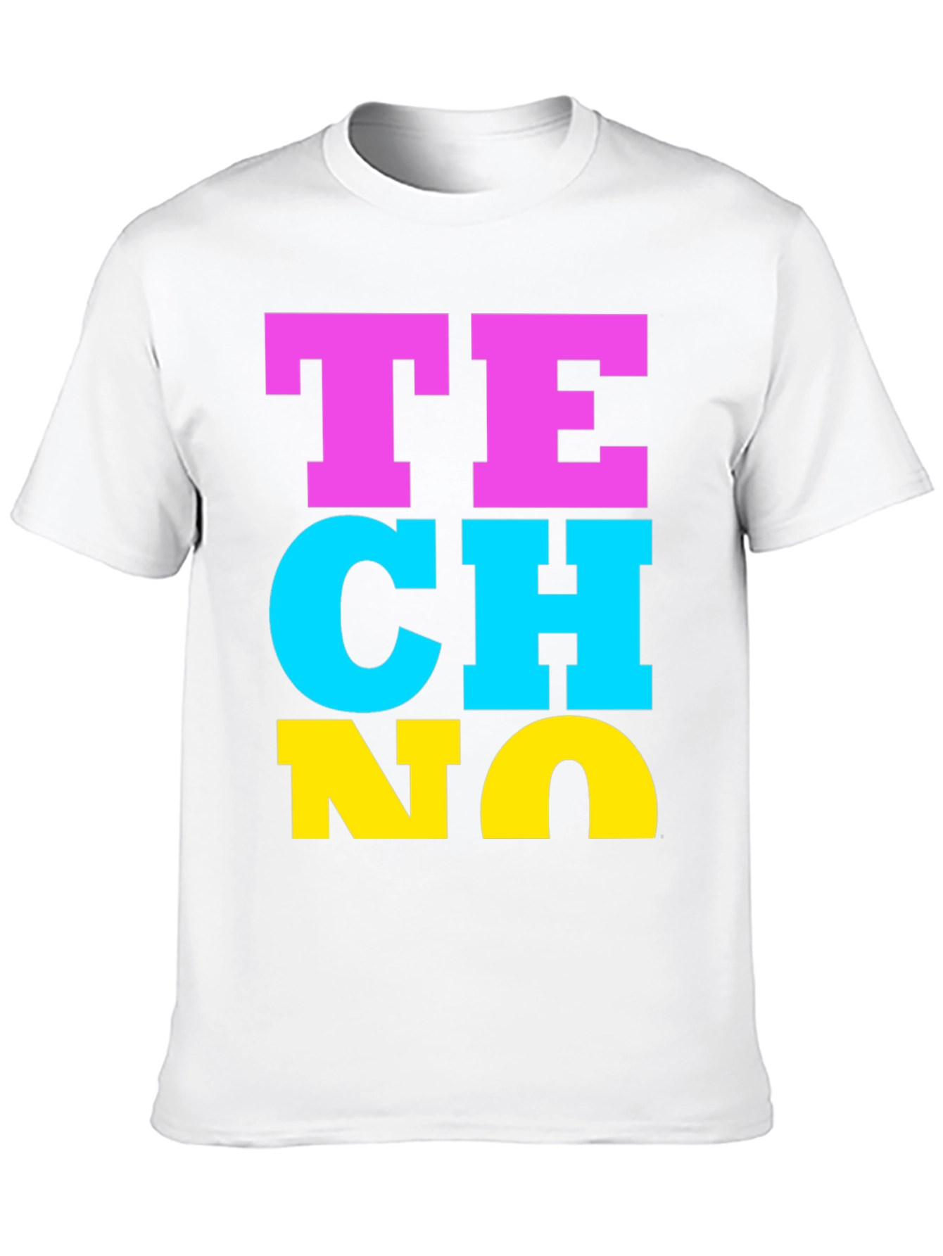 Black Techno Bold Statement T-Shirt view 10