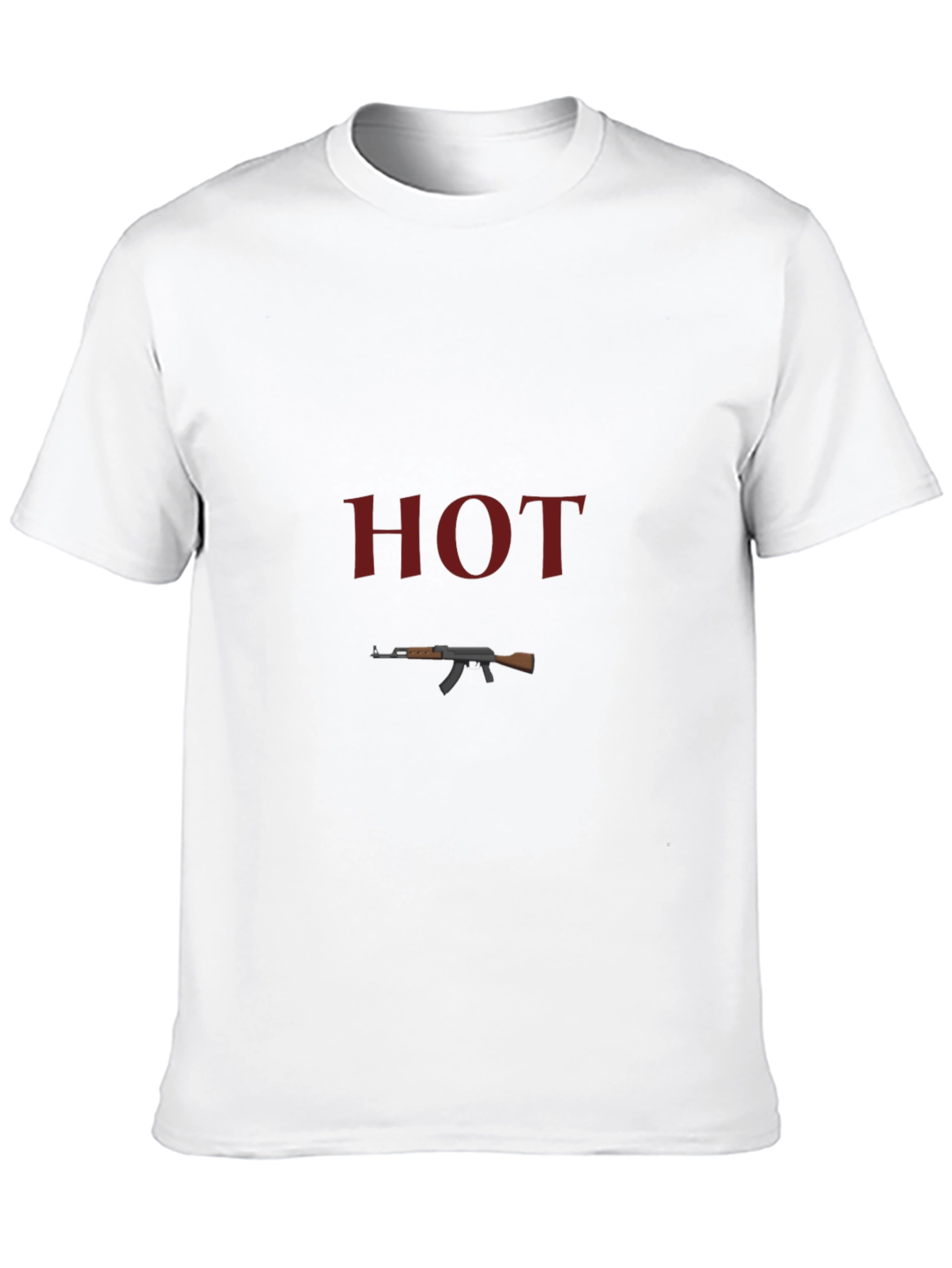 Black Hot AK-47 Graphic T-Shirt - Black Crew Neck view 10