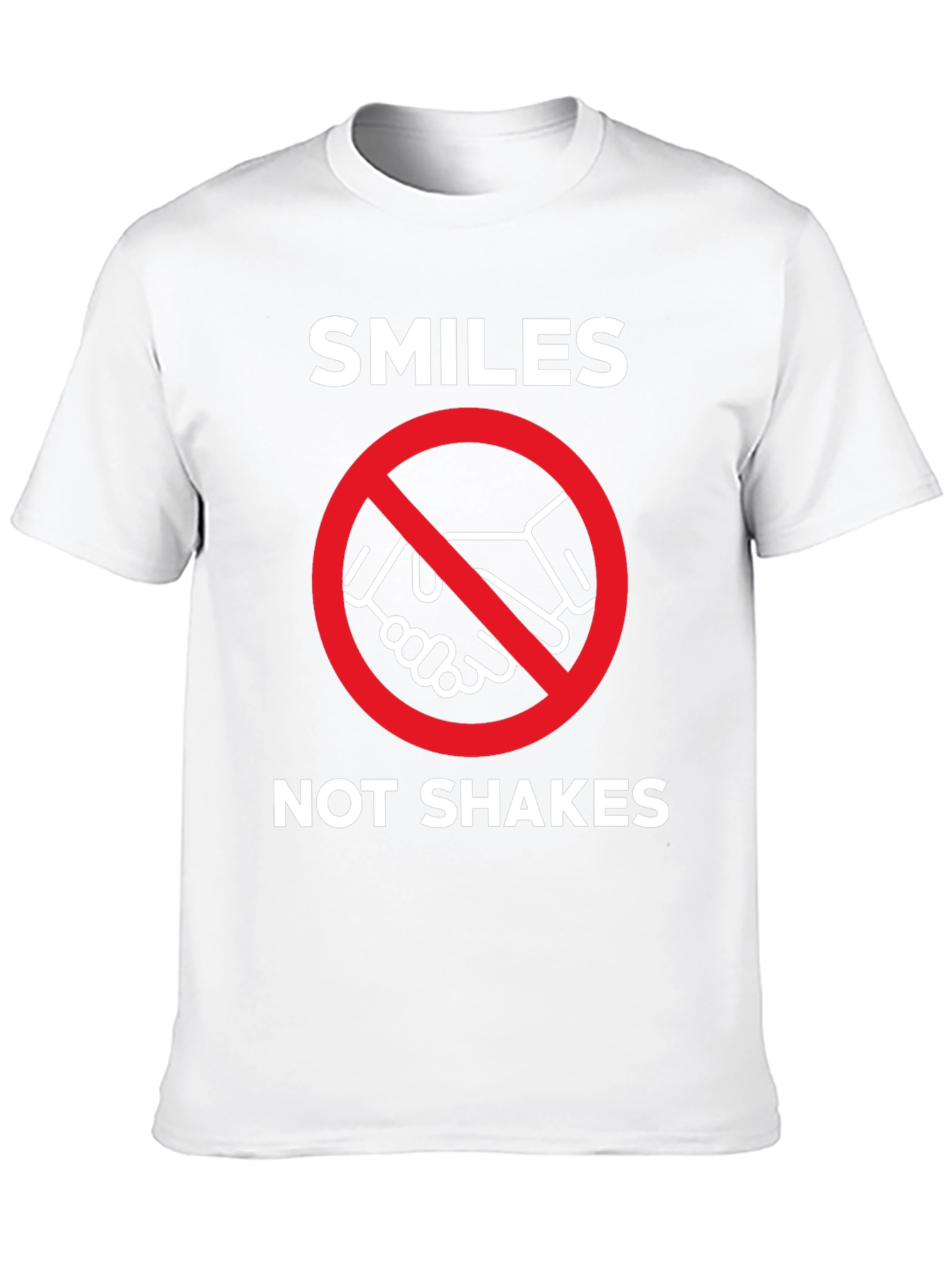 Black Smiles Not Shakes Graphic Tee - Anti-Handshake T-Shirt view 10