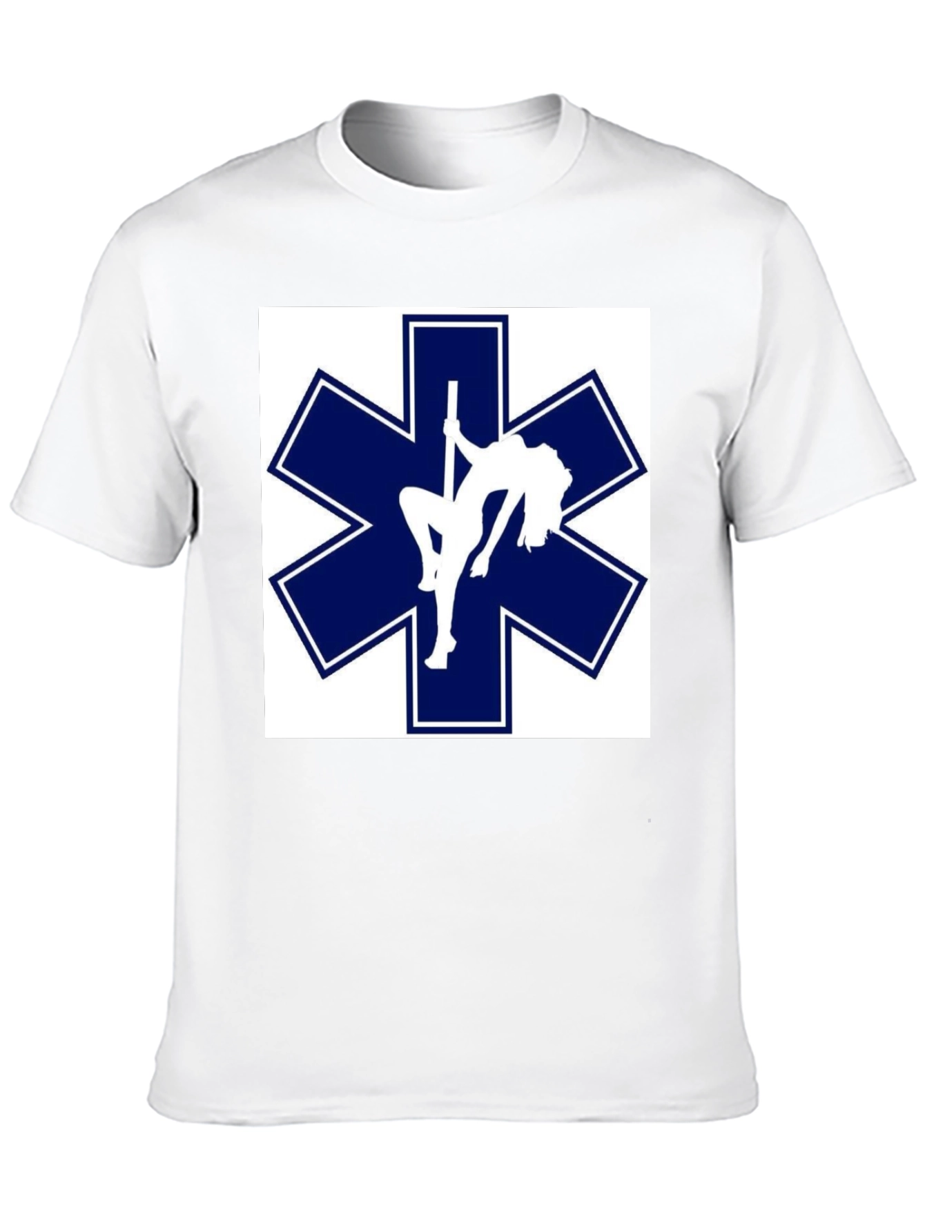 Black Star of Life Pole Dancer T-Shirt Funny EMT EMS Paramedic Tee view 10