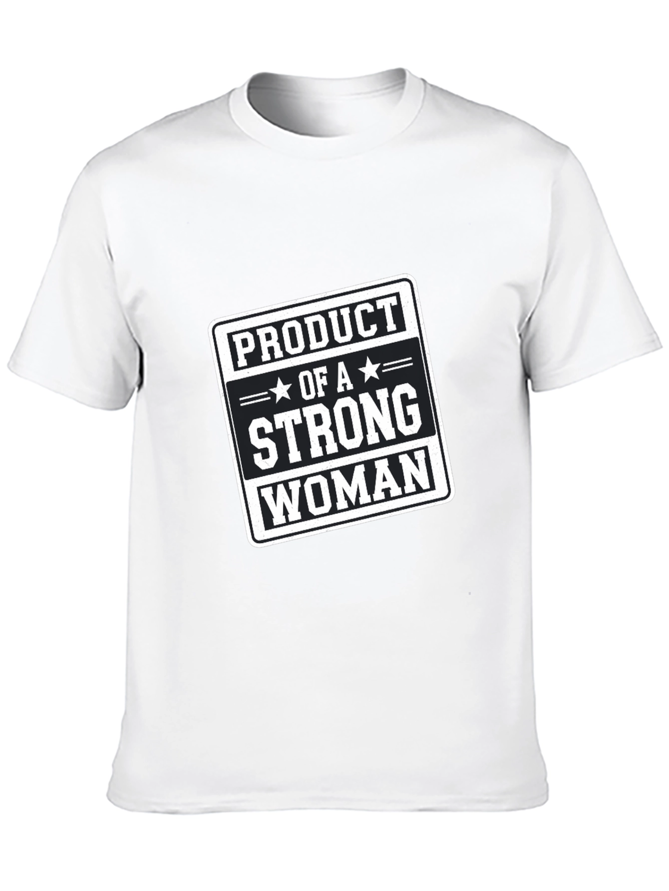 Black Product of a Strong Woman Black Graphic T-Shirt view 10