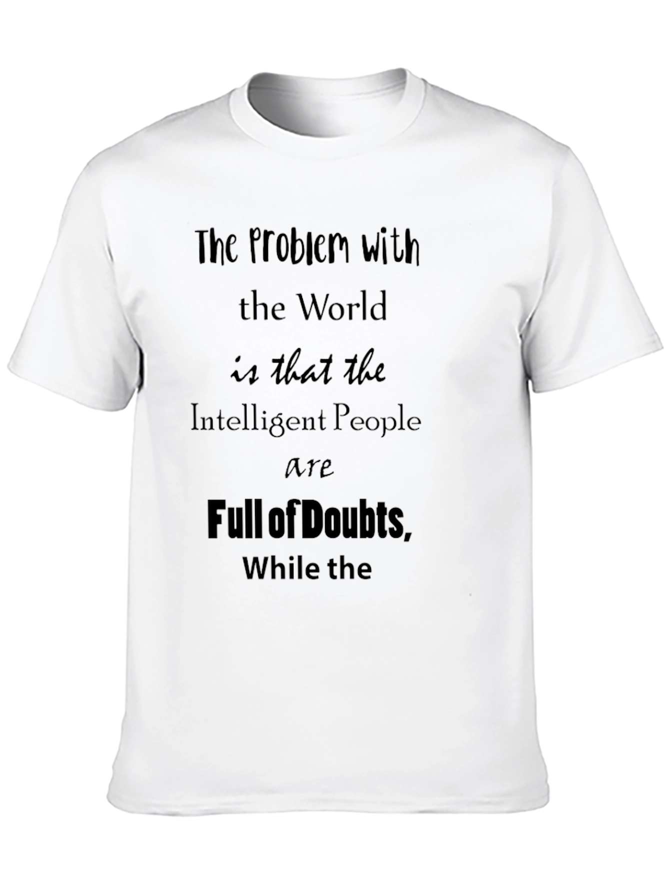 Black Doubtful Intelligent People Graphic T-Shirt view 10