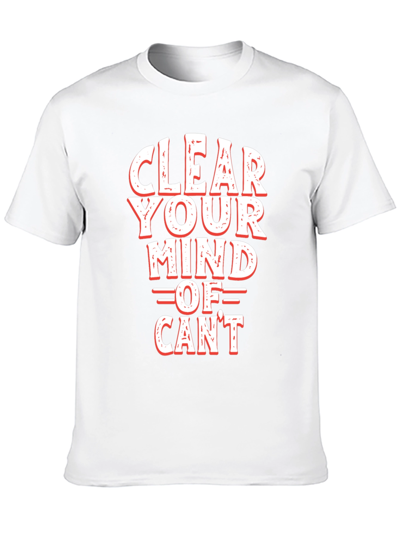Black Motivational 'Clear Your Mind Of Can't' Graphic Tee view 10