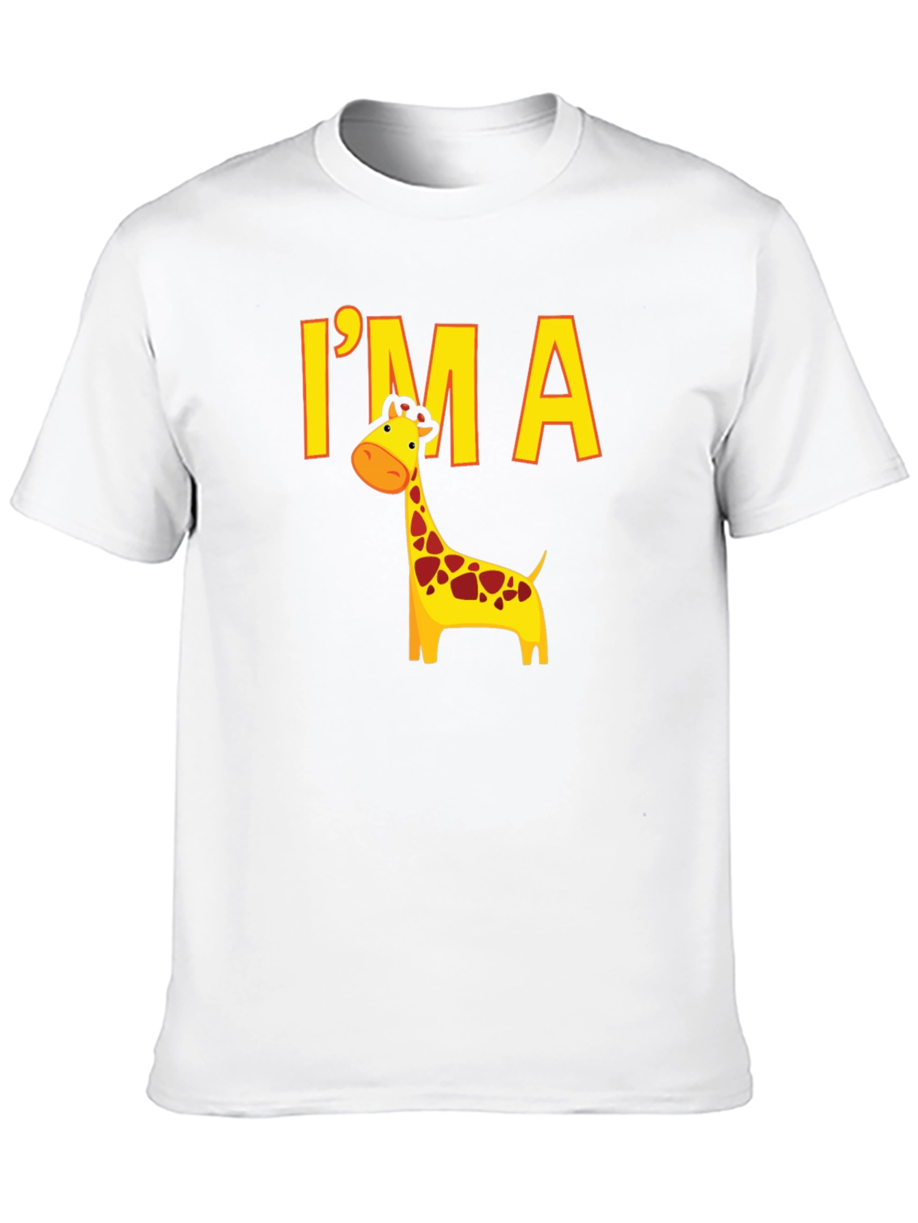 Black I'm a Giraffe Black T-Shirt view 10