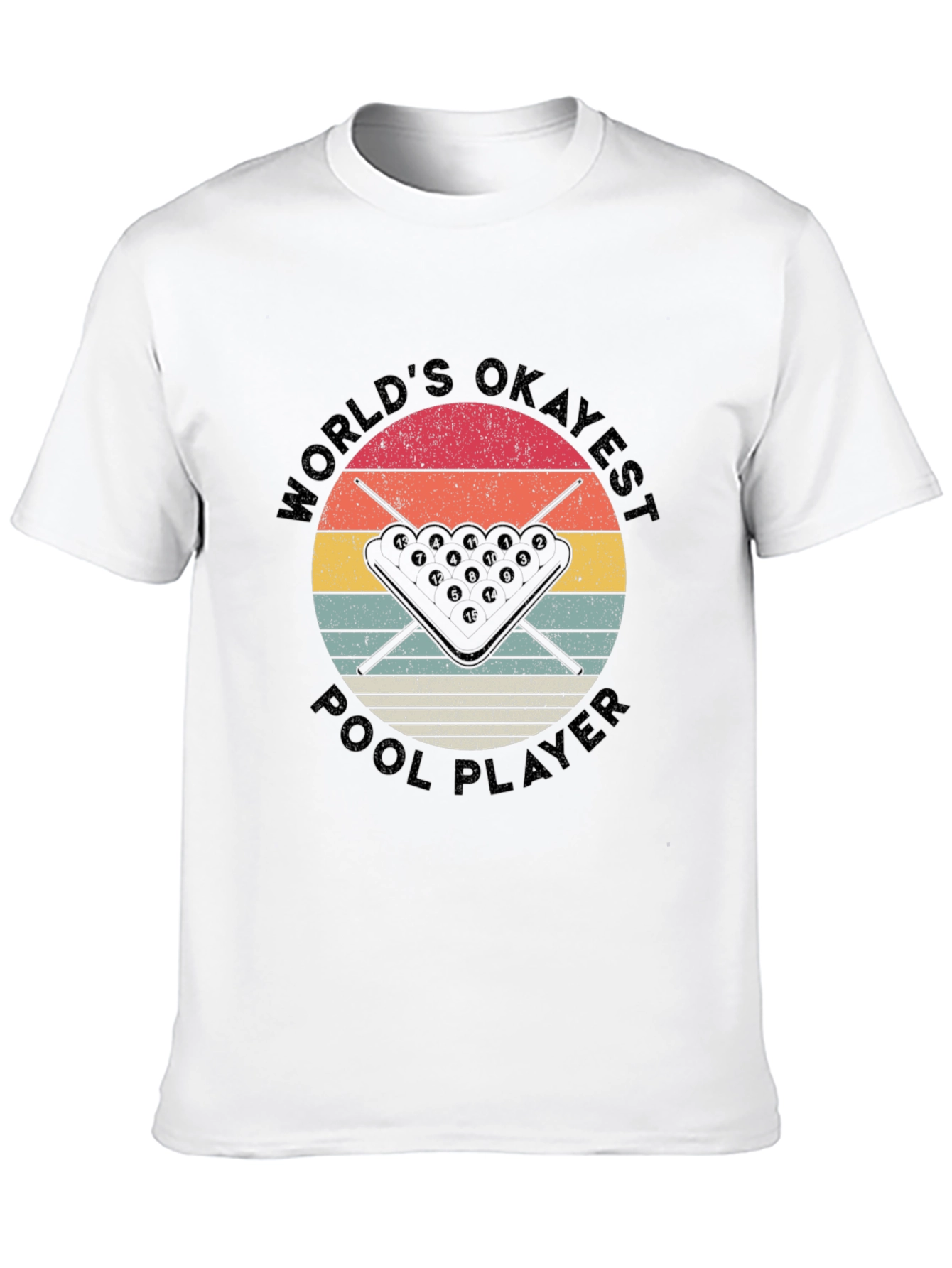 Black World's Okayest Pool Player T-Shirt view 10