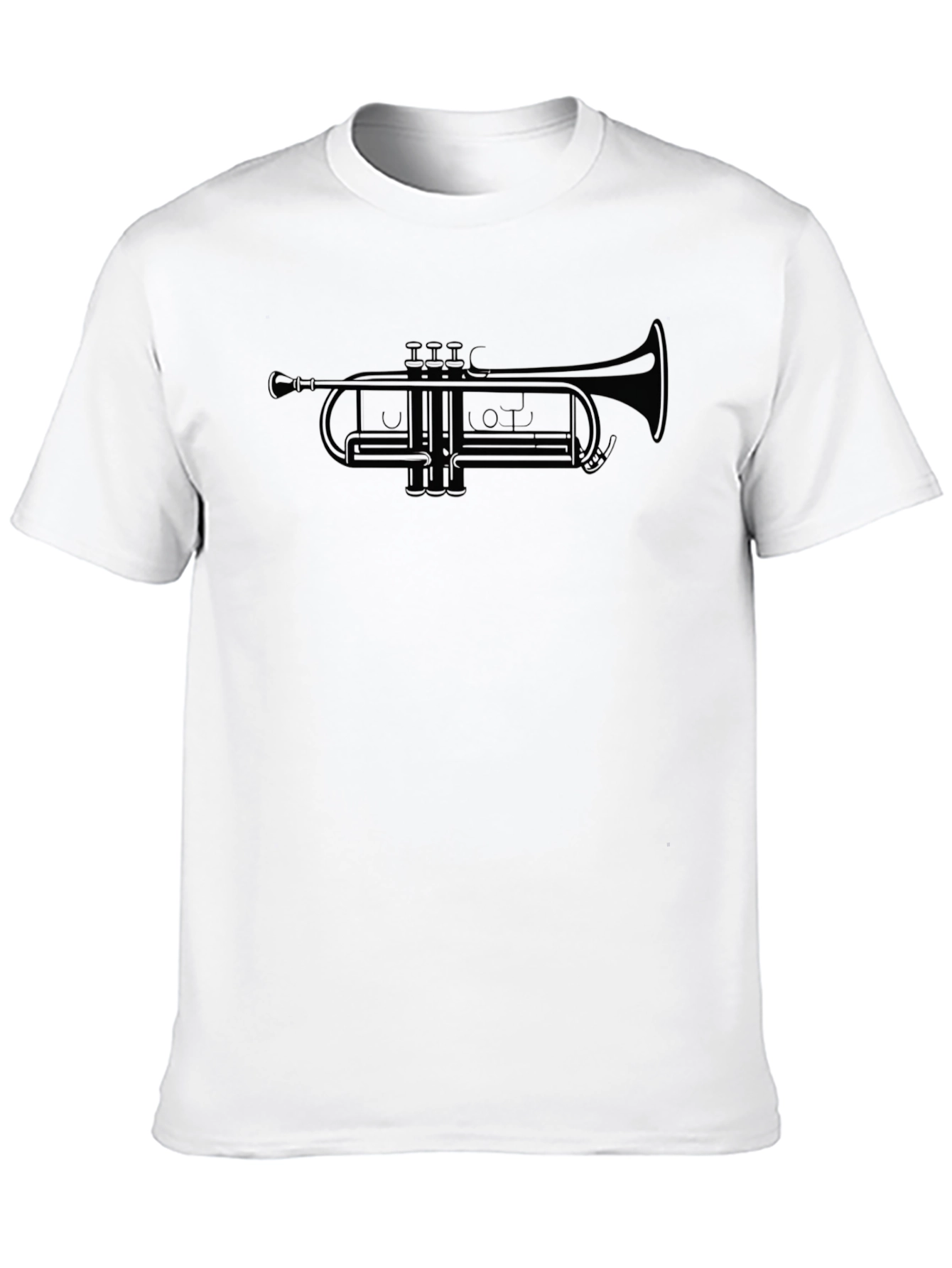 Black Trumpet Graphic Tee - Black Musical Instrument Shirt view 10
