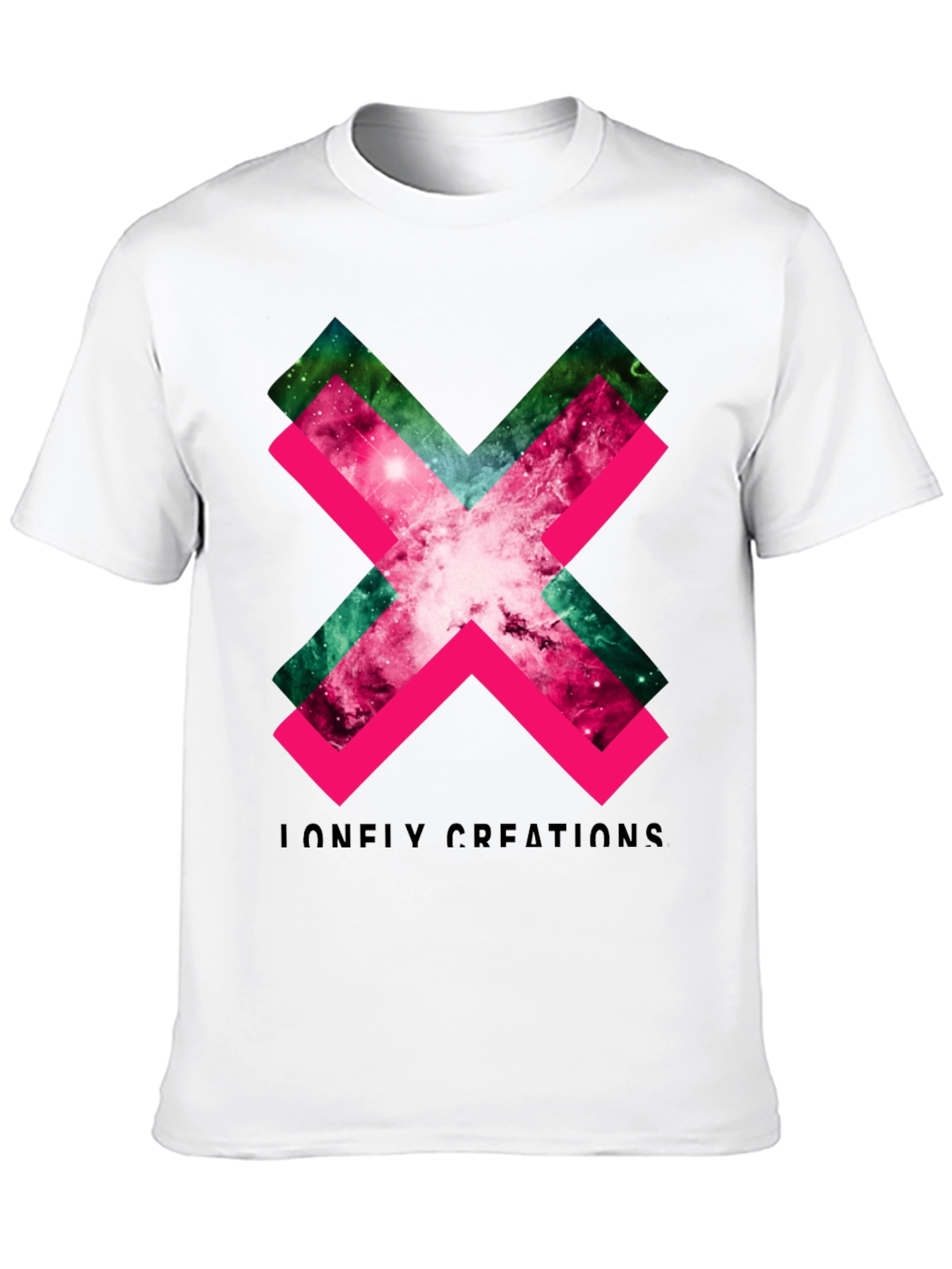 Black Galaxy X Graphic Tee - Black Cotton Blend T-Shirt view 10