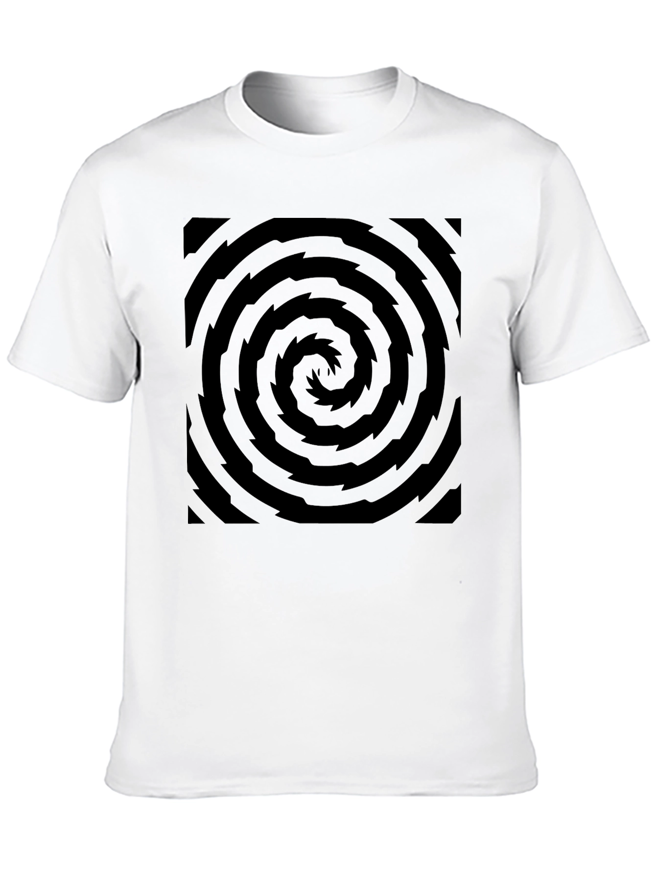 Black Hypnotic Swirl Black Graphic Tee view 10