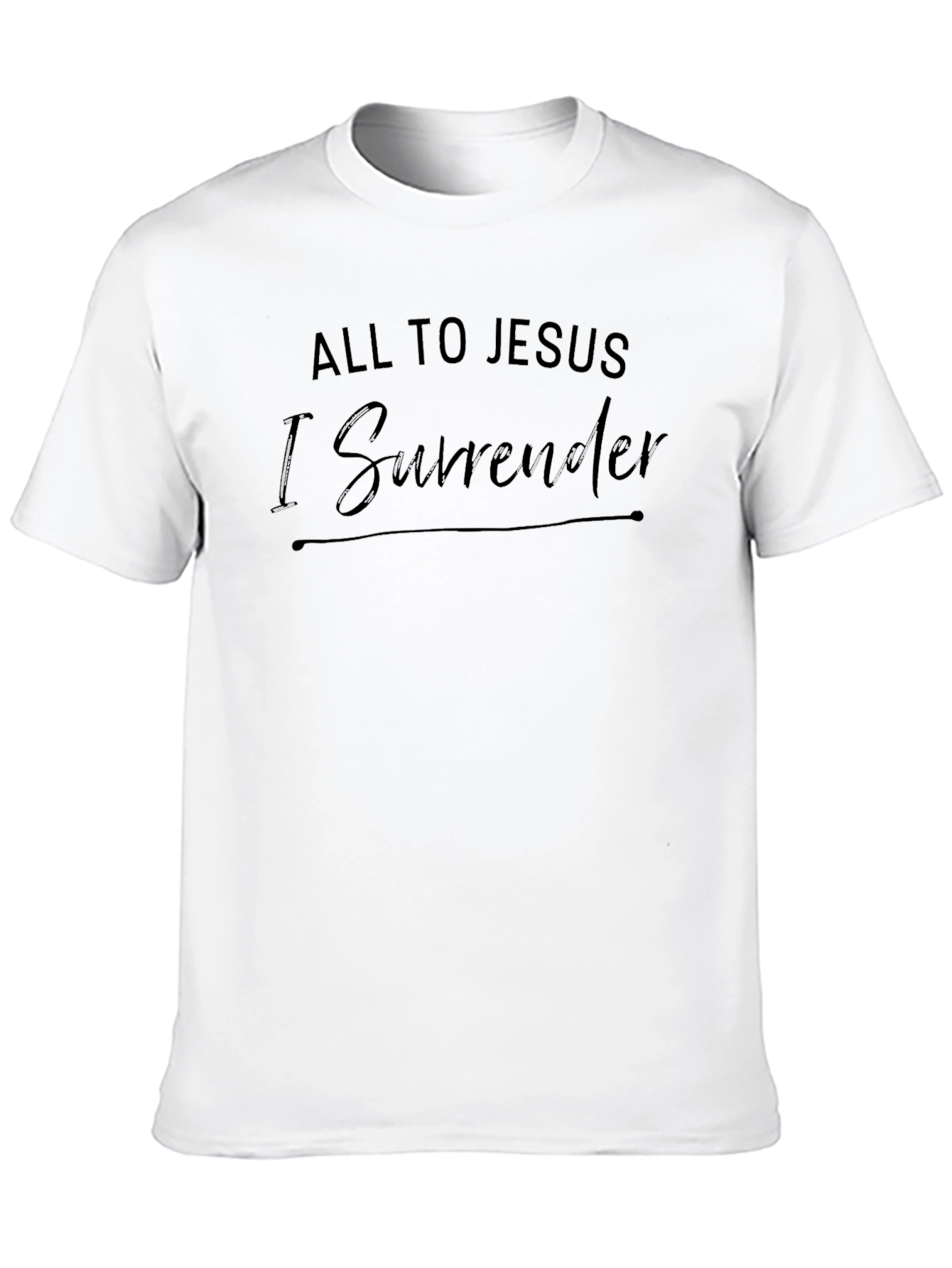 Black All To Jesus I Surrender Black T-Shirt view 10
