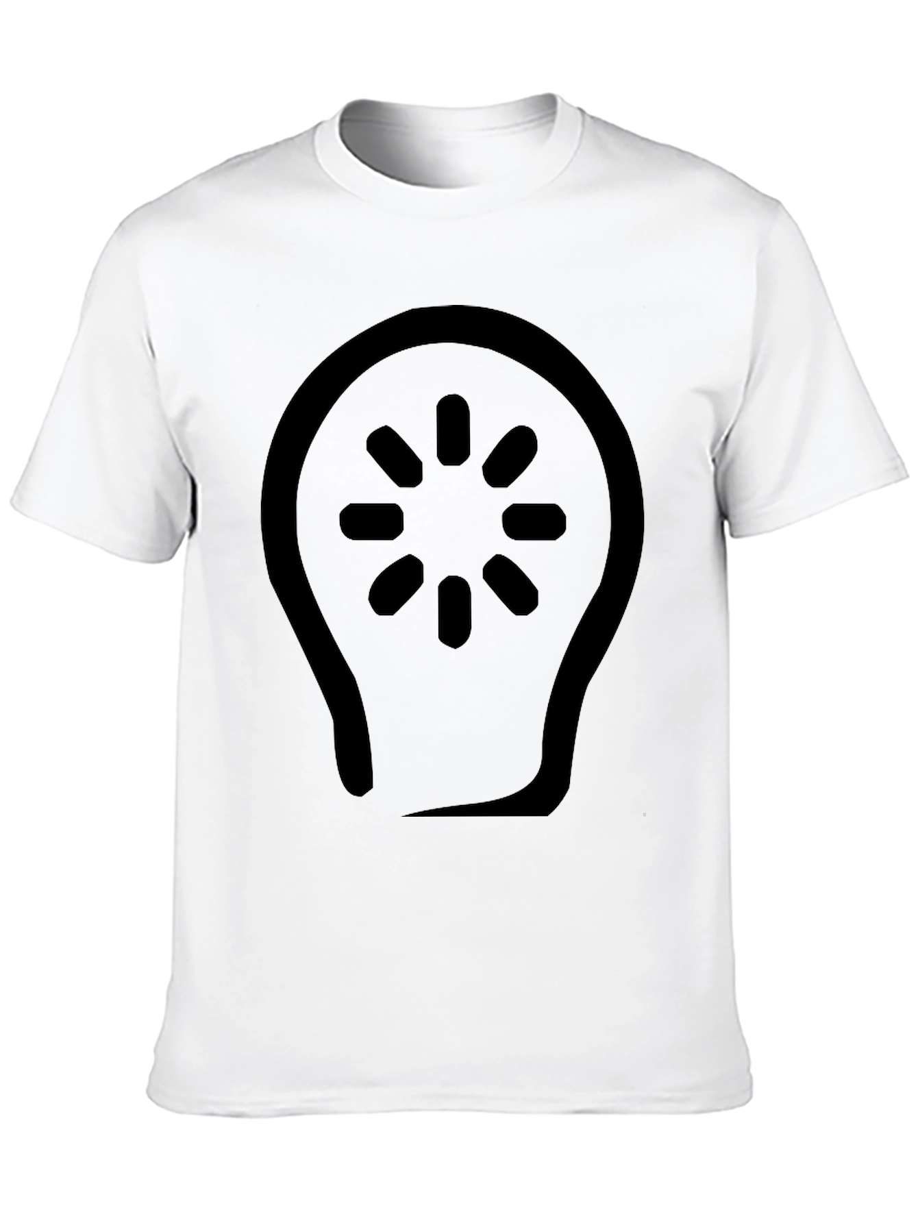 Black Black T-Shirt with Light Bulb Design view 10