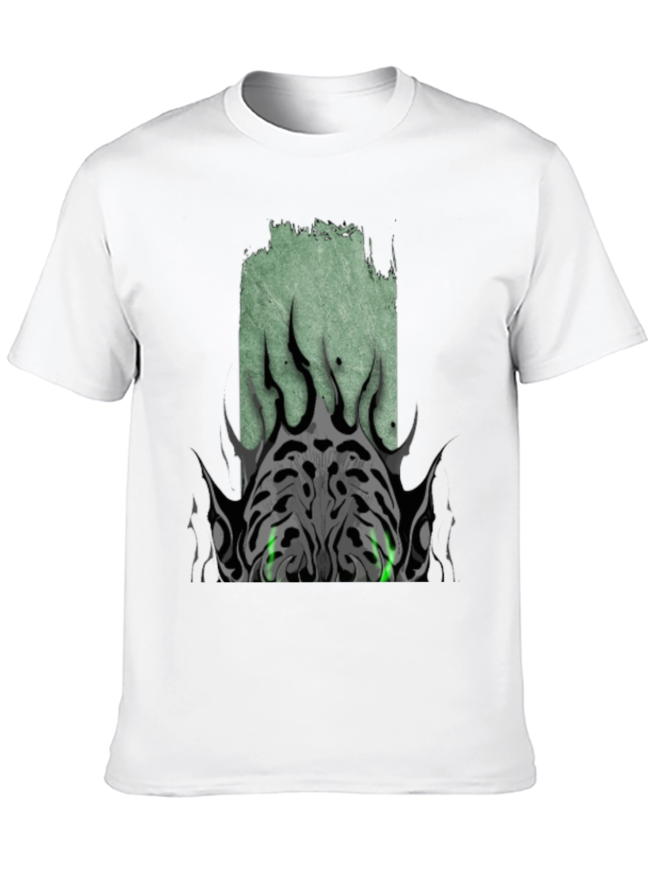 Black Men's Black Graphic Tee - Tribal Eye Design view 10