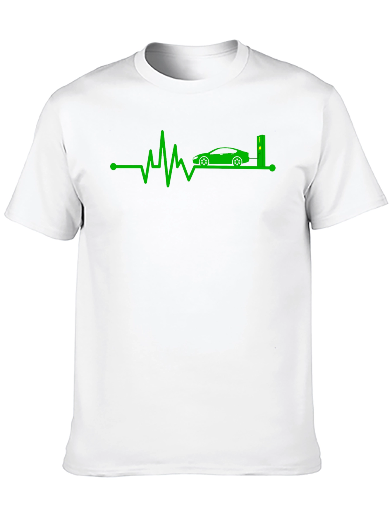 Electric Car Heartbeat T-Shirt - Green Energy - 10