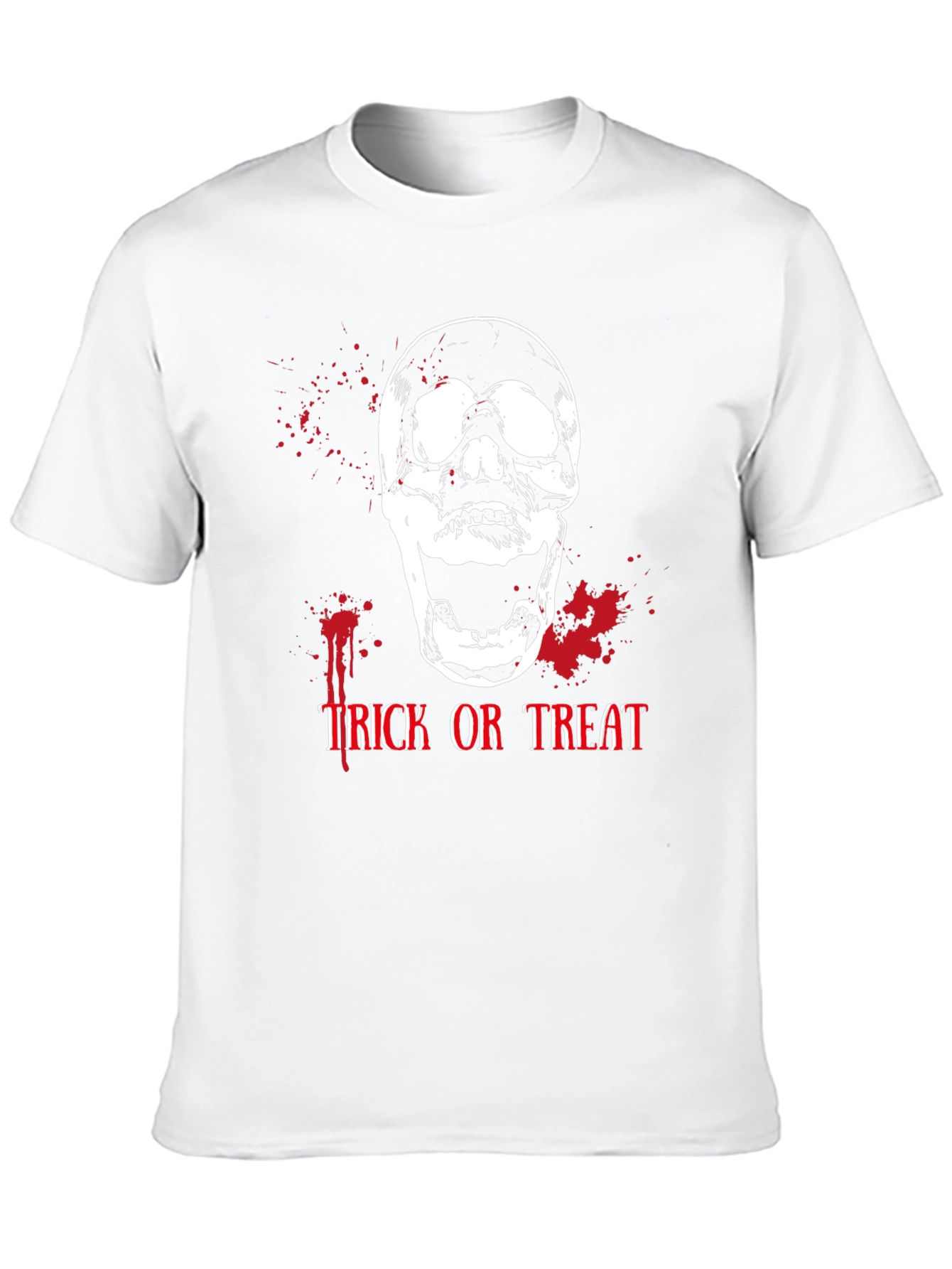 Black Halloween Skull Trick or Treat Black T-Shirt view 10