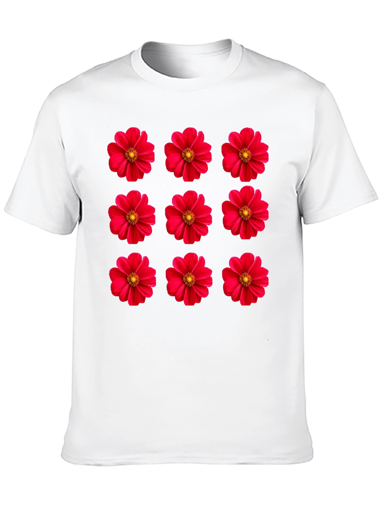 Black Floral Print Crew Neck T-Shirt view 10