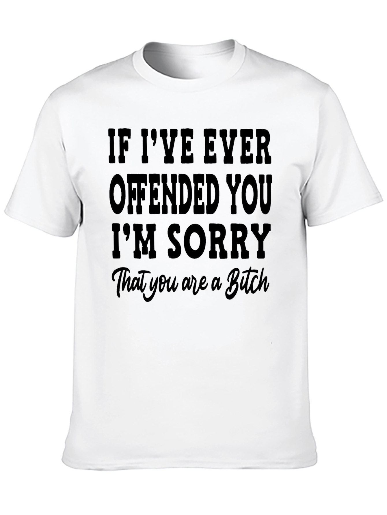 Black Offensive Humor T-Shirt: I'm Sorry... You are a Bitch view 10