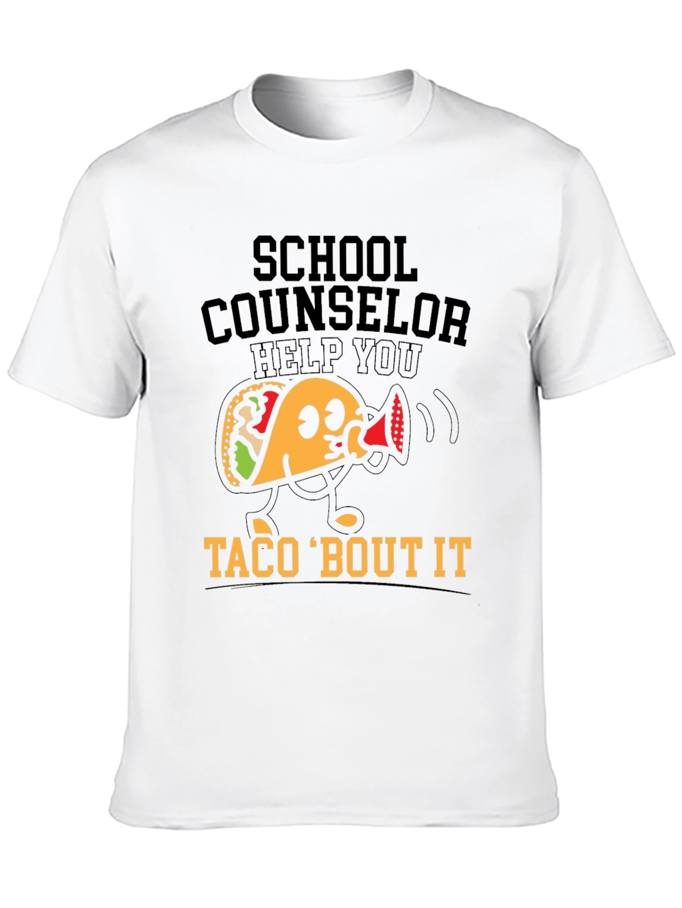 Black School Counselor Taco 'Bout It T-Shirt view 10