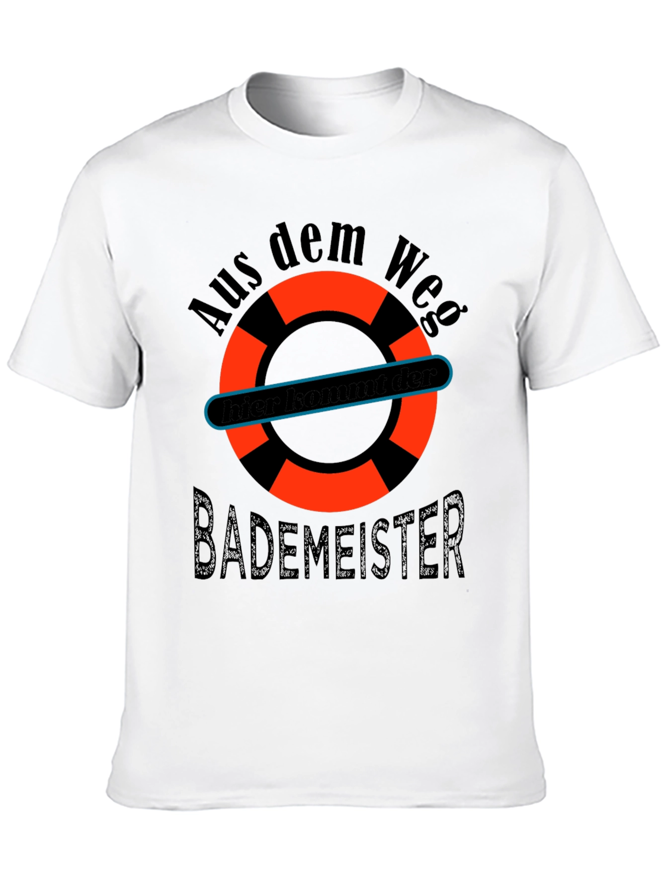 Black Funny Bademeister Lifeguard T-Shirt view 10