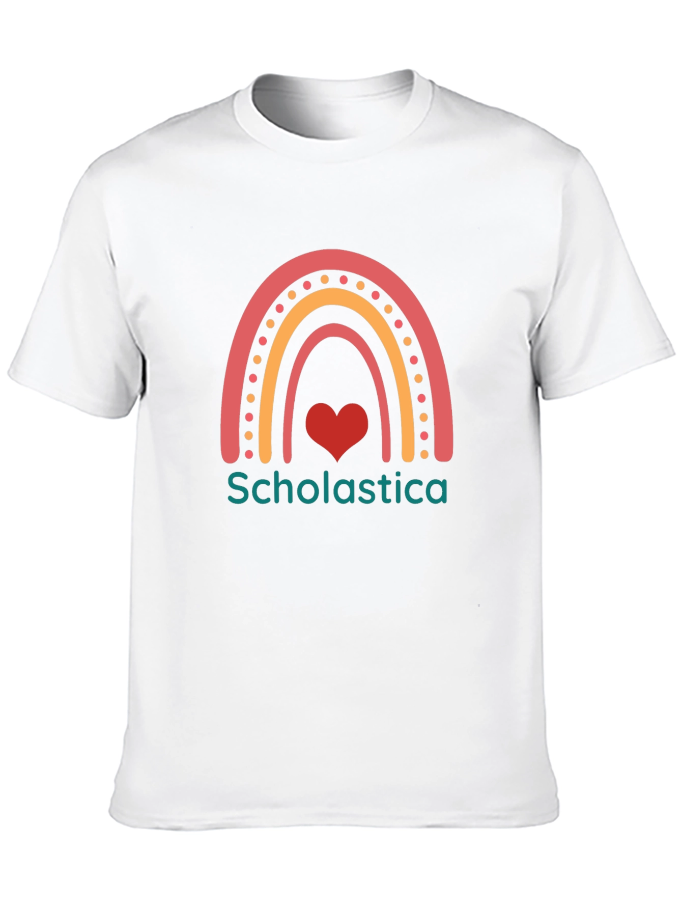 Black Scholastica Rainbow Heart T-Shirt view 10