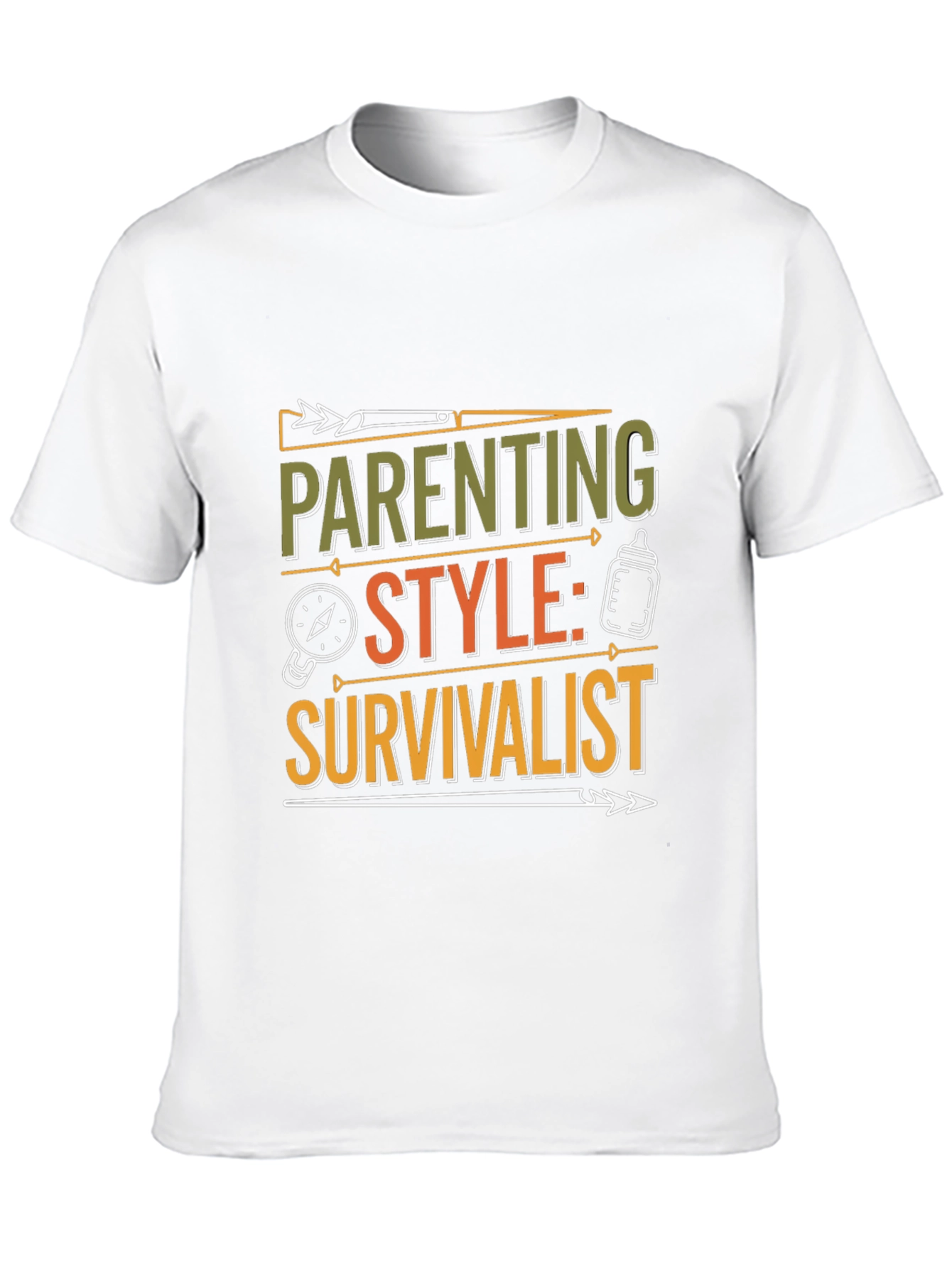 Black Parenting Style: Survivalist T-Shirt - Black Crew Neck Tee view 10