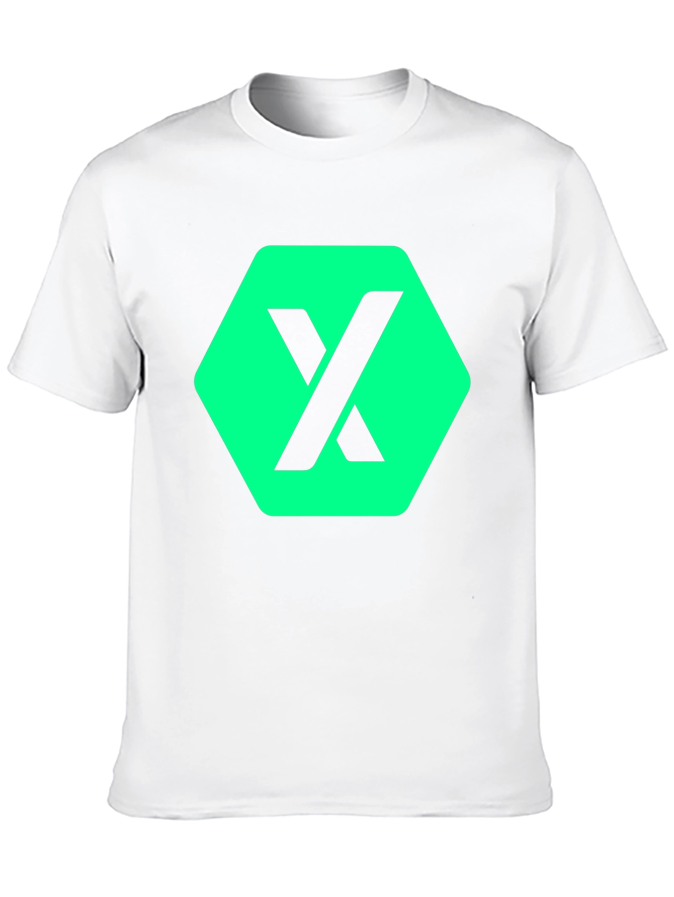 Black Modern Graphic Tee: Black Shirt with Geometric "X" Design view 10