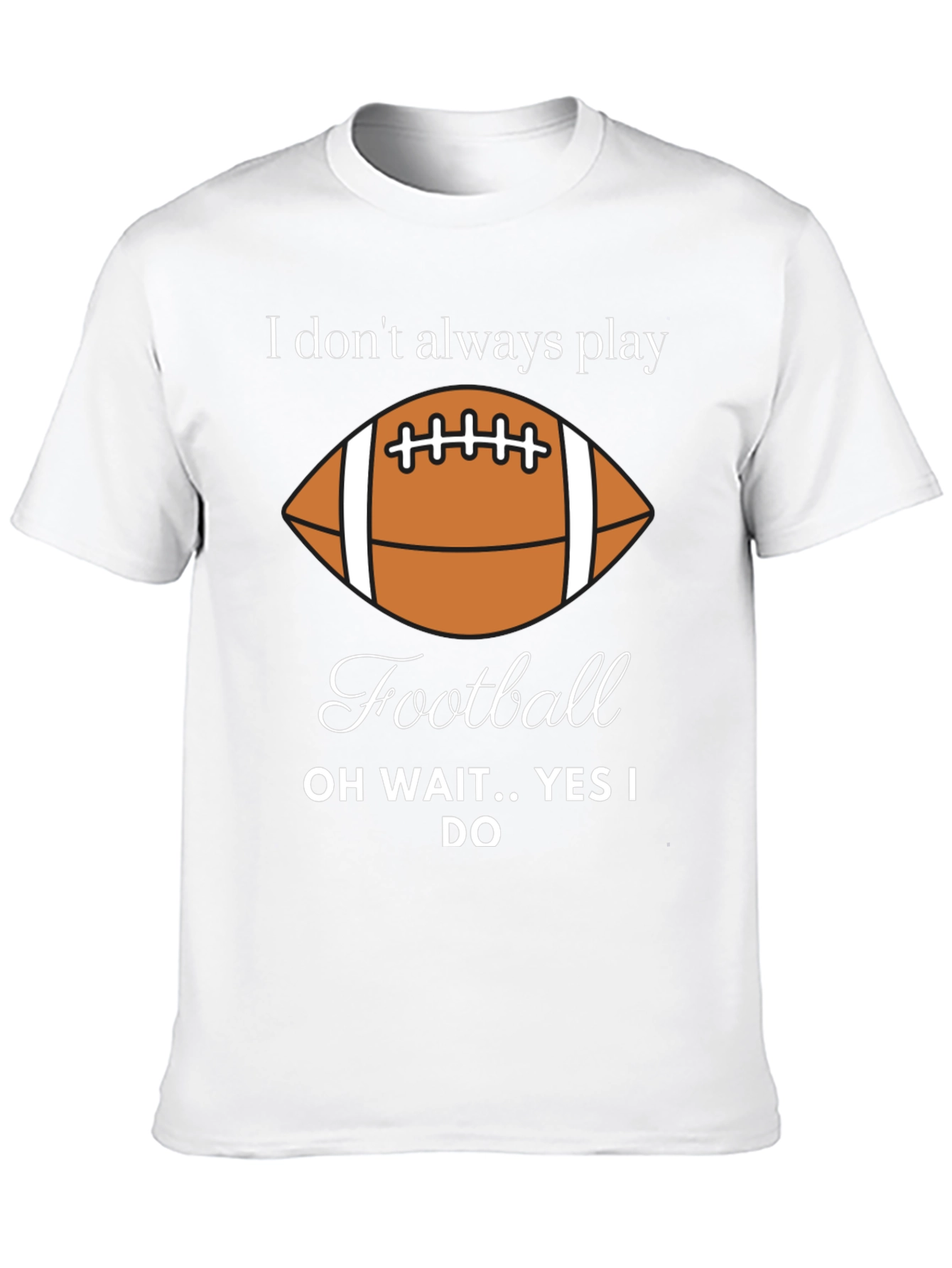 Black Funny Football Player T-Shirt - "I Don't Always Play" view 10